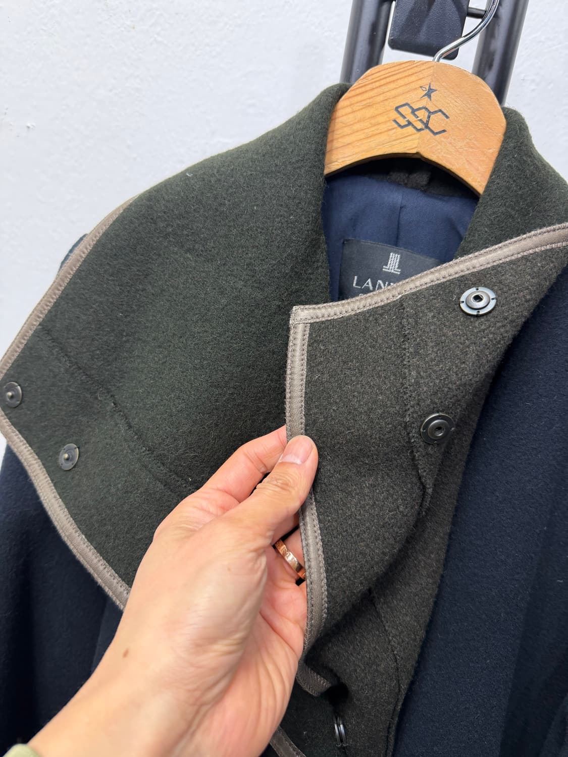 정품) LANVIN 컬렉션 랑방 한섬 캐시미어 혼방 코트 82 상품이미지5