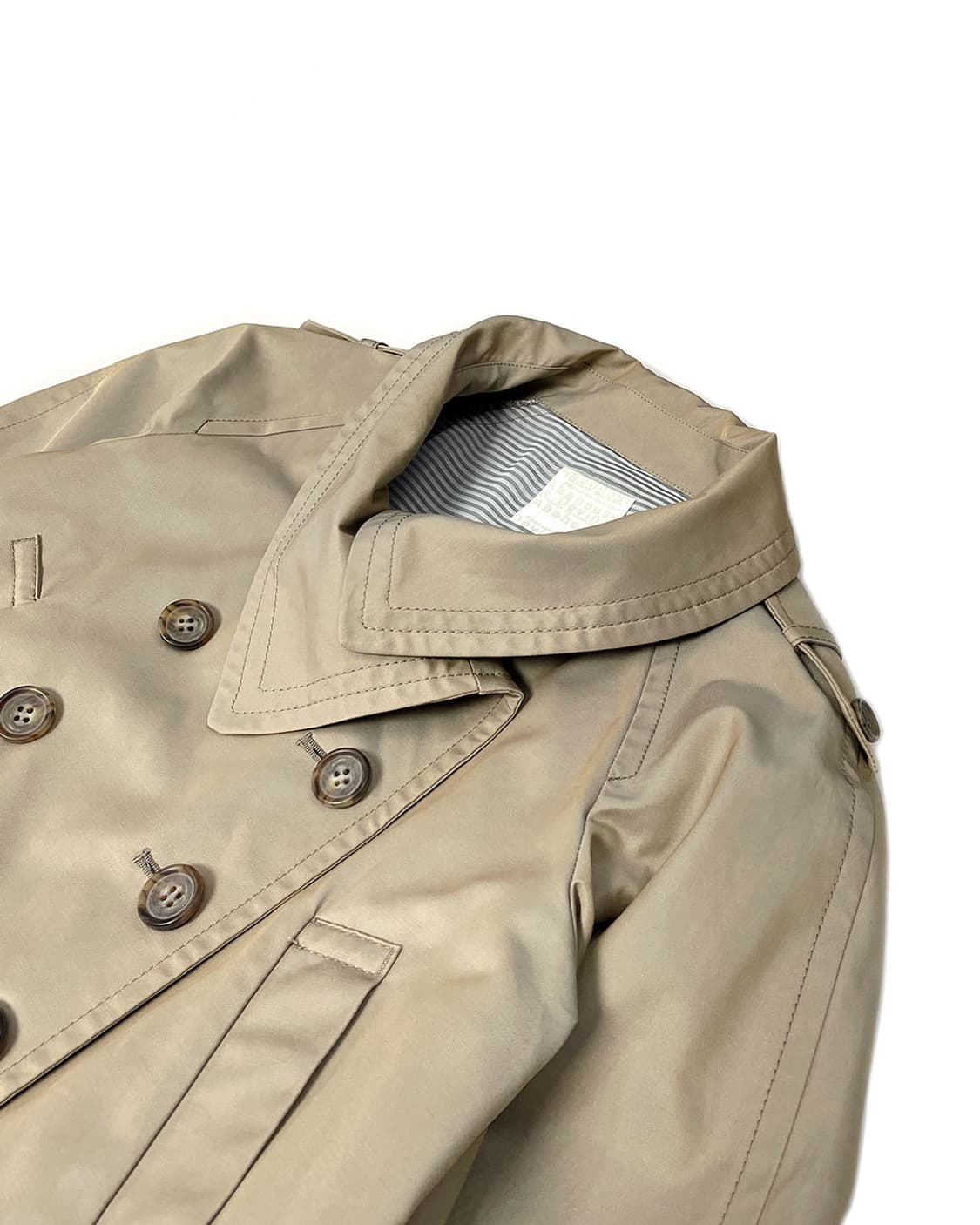 vinrtage 숏 더블 버튼트렌치코트 상품이미지3
