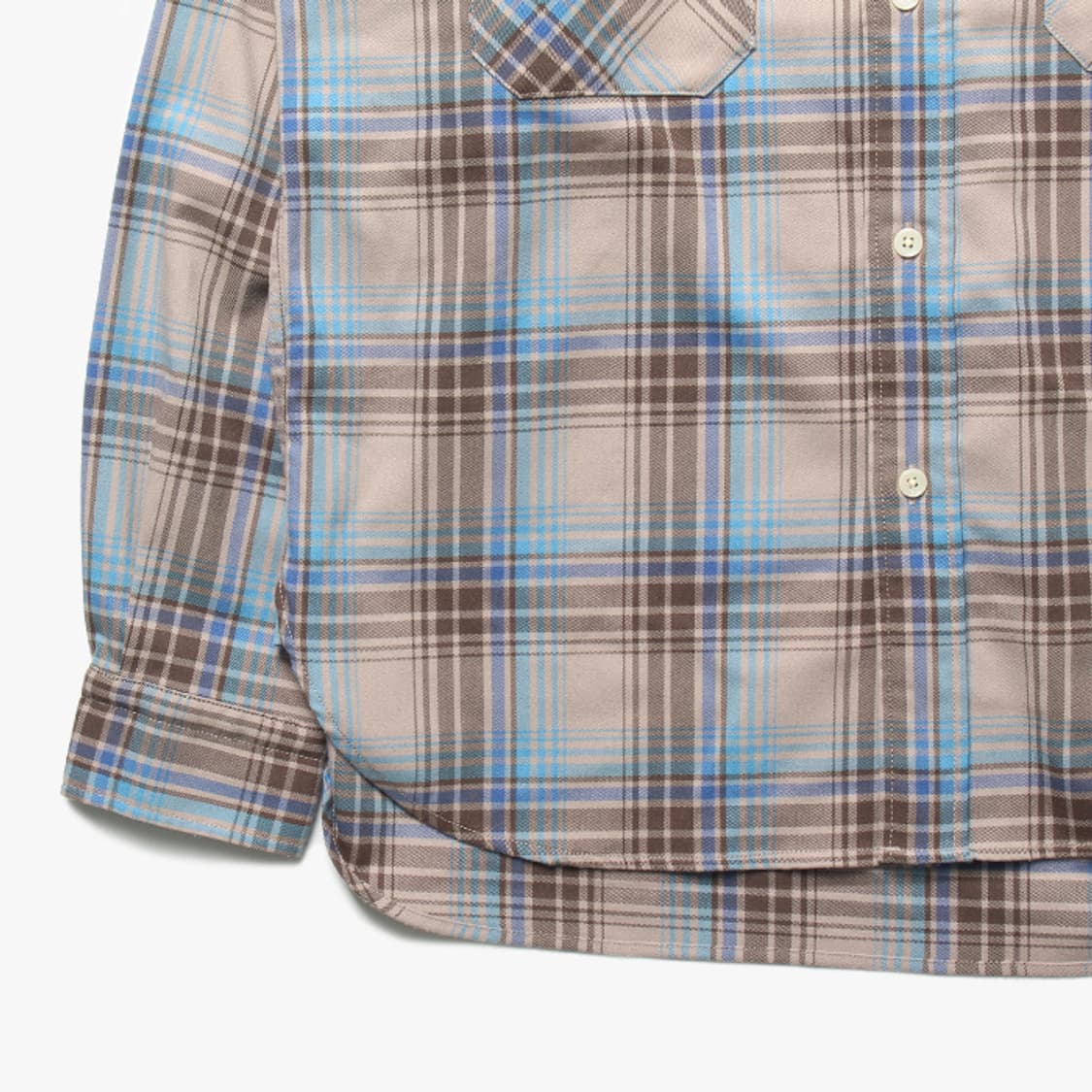  (새상품) BEAMS "Beige Check Shirts" 상품이미지3