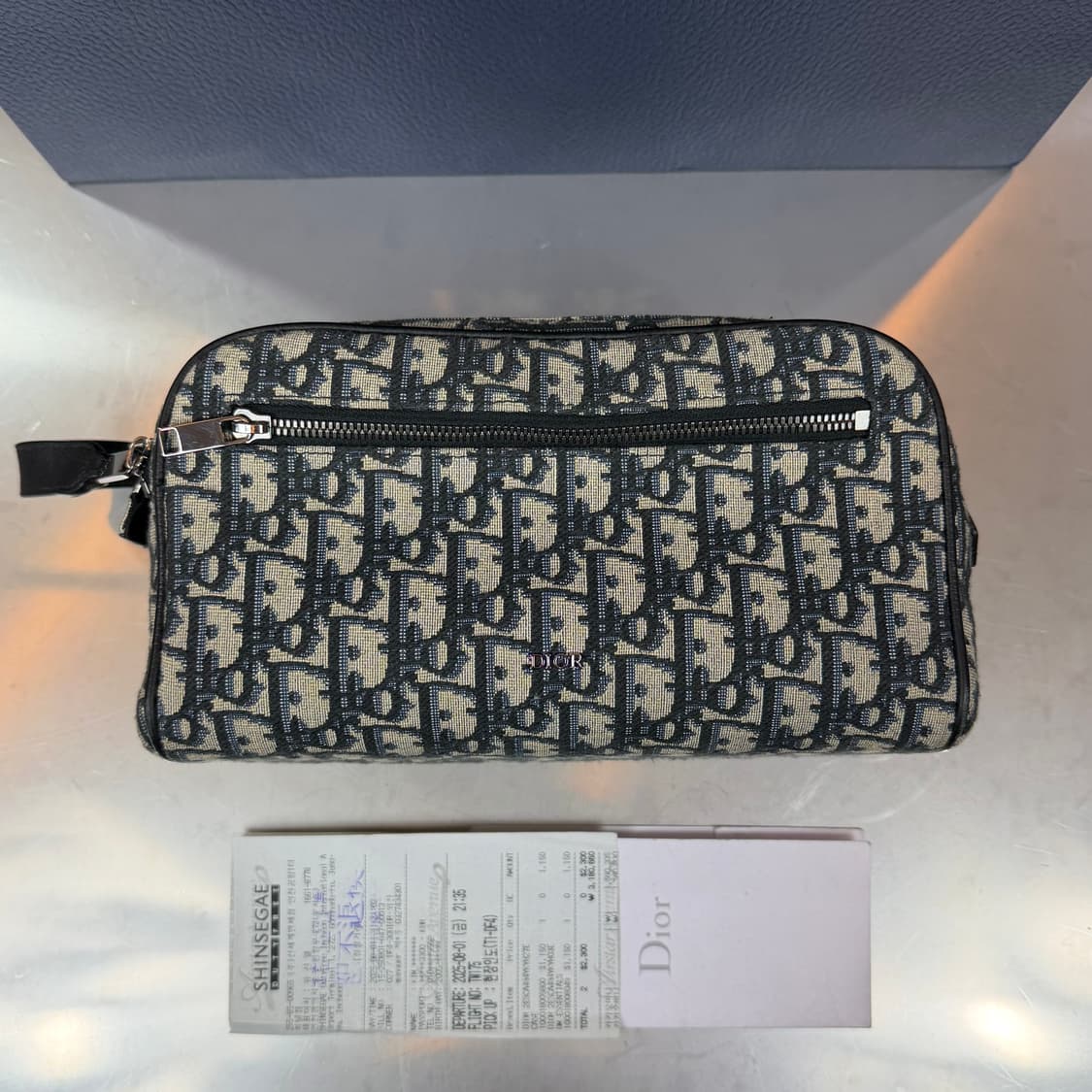 [리오브] 디올 오블리크 자카드 링고 토일레트리백 상품이미지2