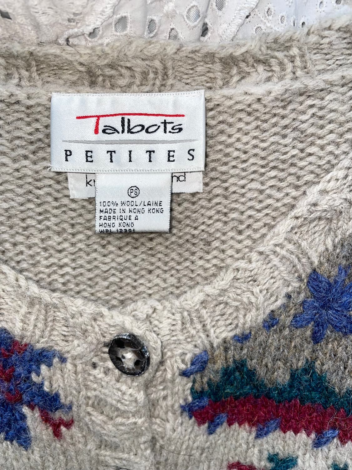 일러스트 자수 버튼 가디건 상품이미지5