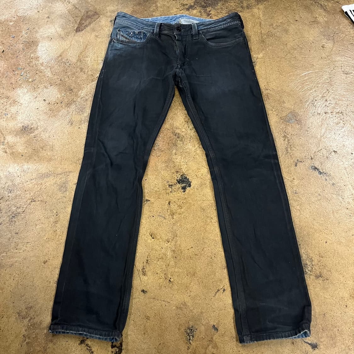 [정품/32] 디젤 블랙 데님 바지 b14 상품이미지3