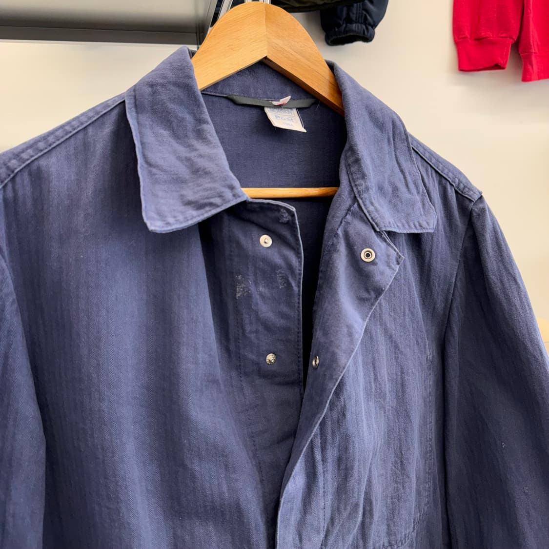 80s 놀스킨 Norskin 독일 우체국 프렌치 워크 자켓 (L) 상품이미지2