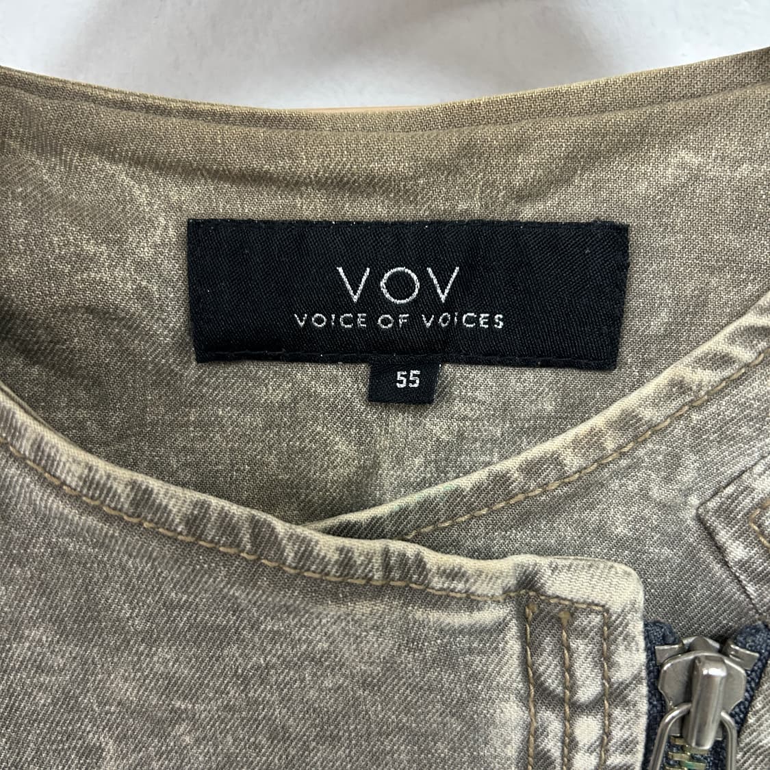 보브(VOV) 빈티지 타이다이 데님 라이더 자켓 상품이미지6