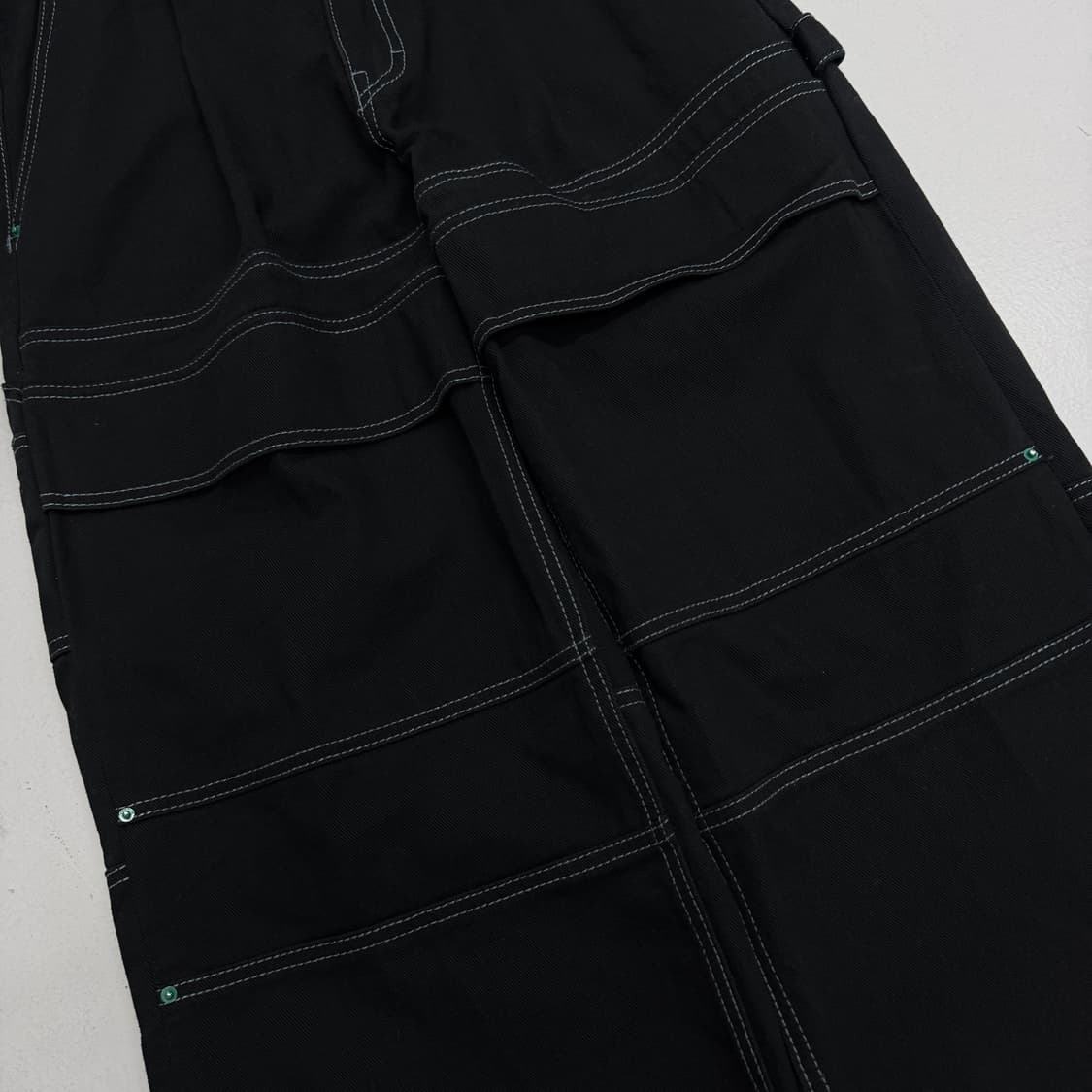 메종미네드 카펜터 스티치 와이드 팬츠 블랙 상품이미지5