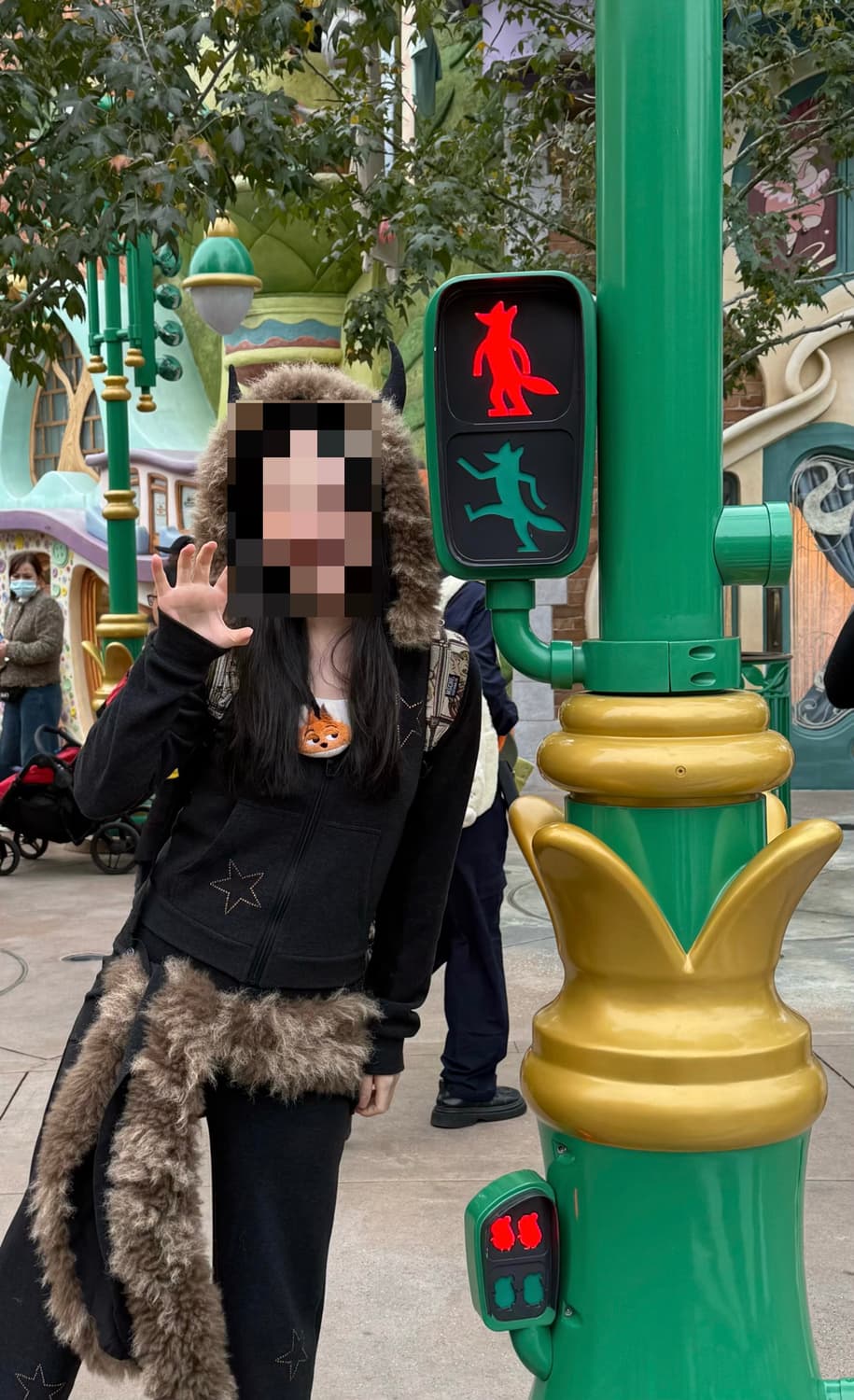 JIKOO 지쿠 셋업 상하이 중국 갸루 정품 악마 뿔 후드집업 팬츠 m 상품이미지9