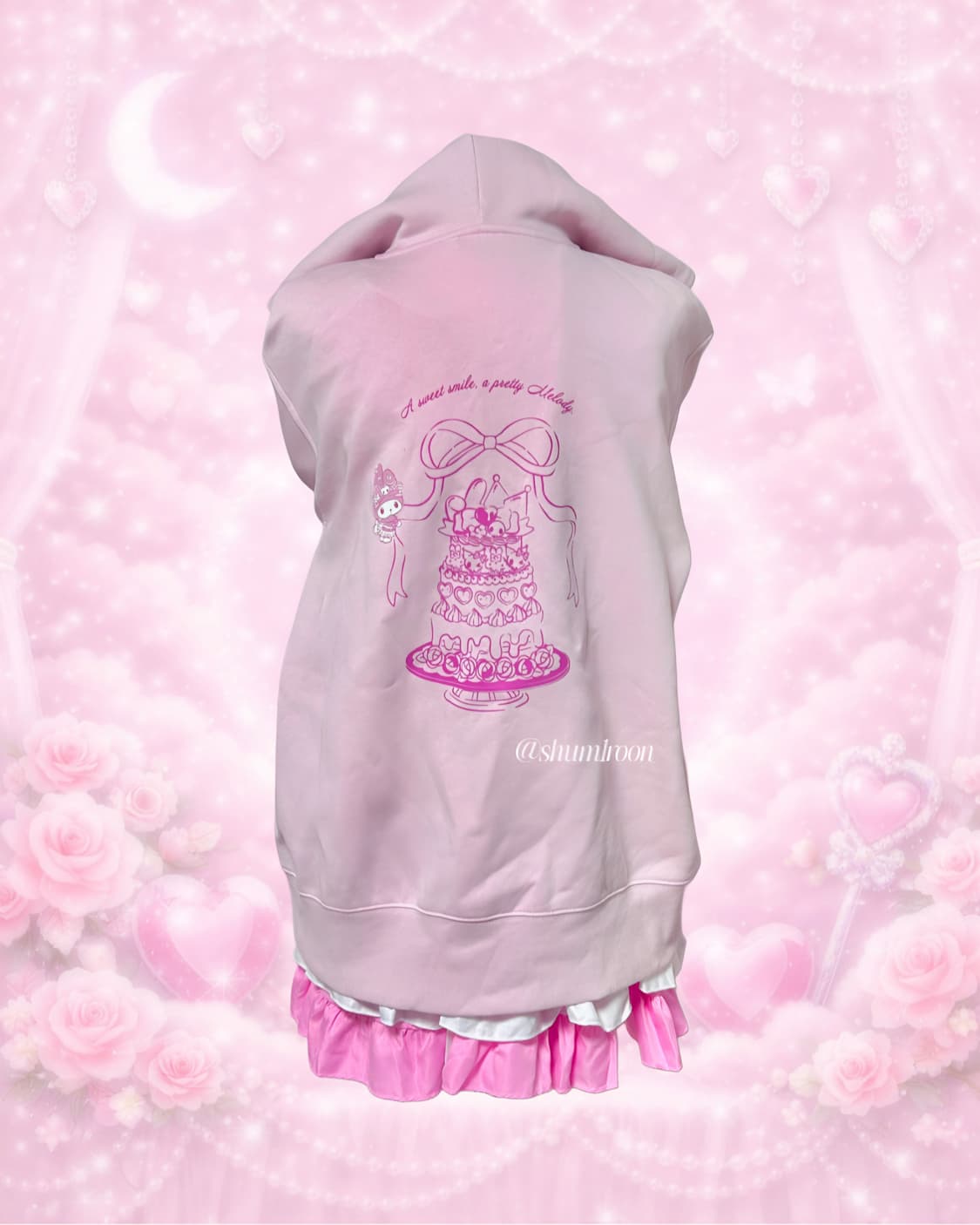 산리오 공식 마이멜로디 한정 후드집업 상품이미지2