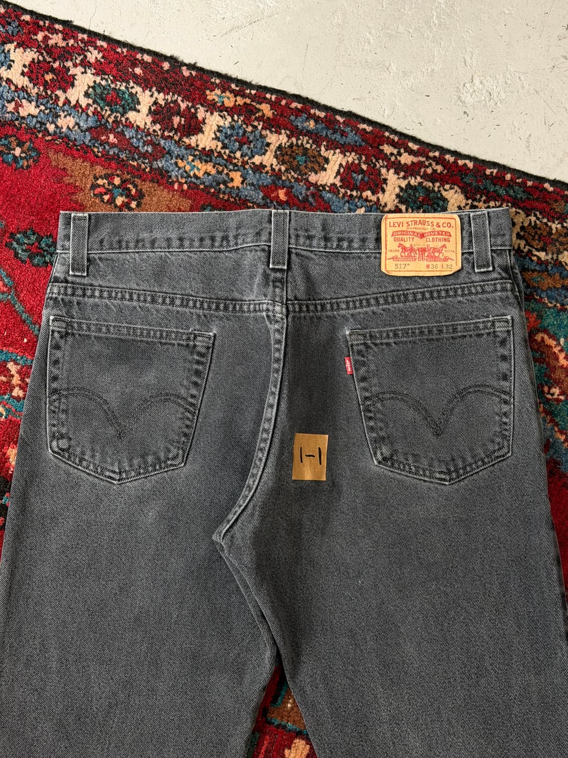 00's 빈티지 리바이스 517 블랙 부츠컷 플레어진 상품이미지7