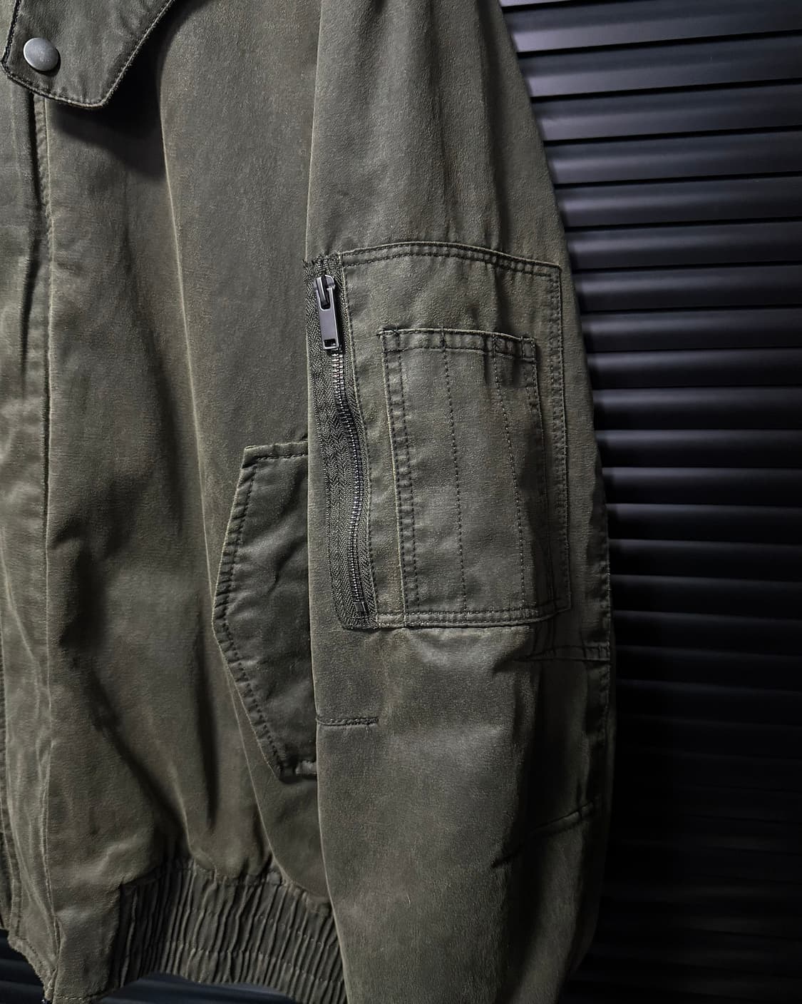 자라 레더 가죽 브라운 갈색 발마칸 ma1 항공 점퍼 블루종 봄버 워크 상품이미지5