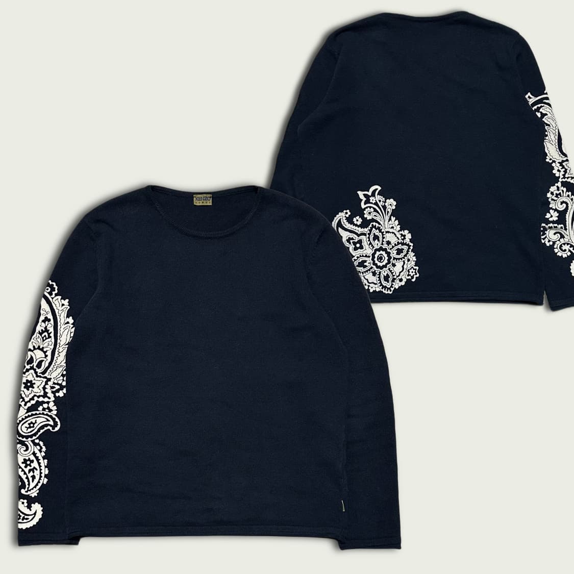 90s 겐조 옴므 페이즐리 니트 슬리브 상품이미지1