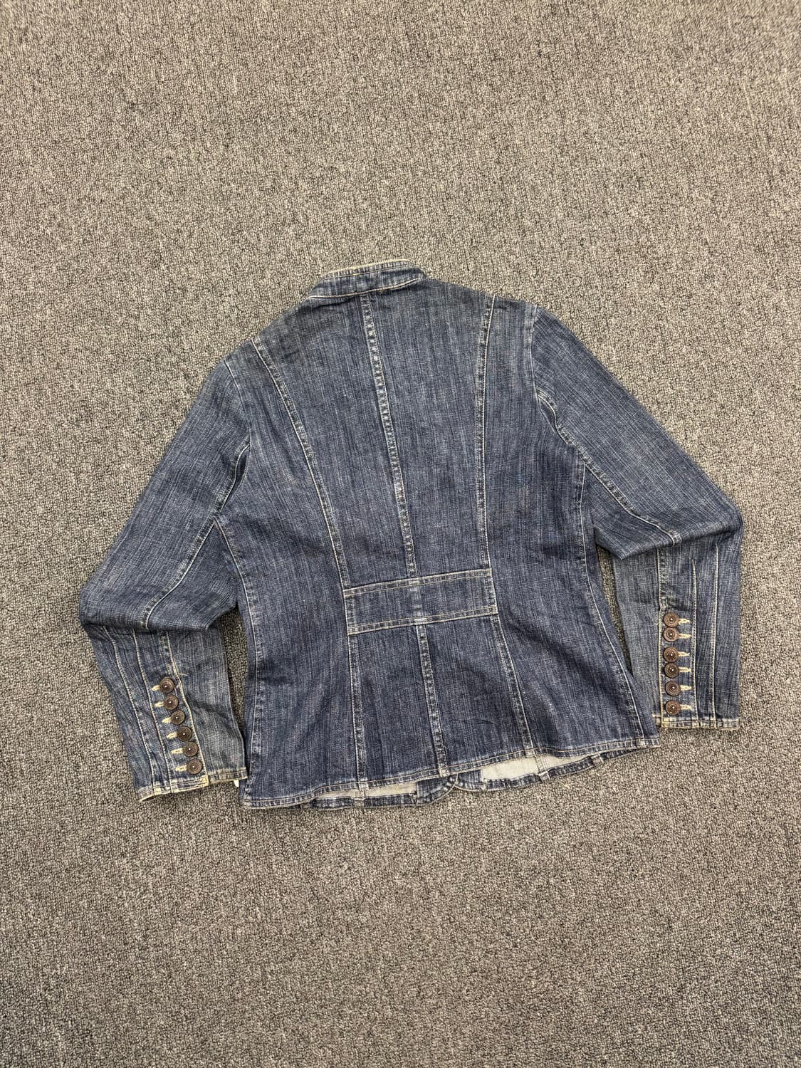 4)Laurapetites 빈티지 논카라 여성 데님 자켓 상품이미지5