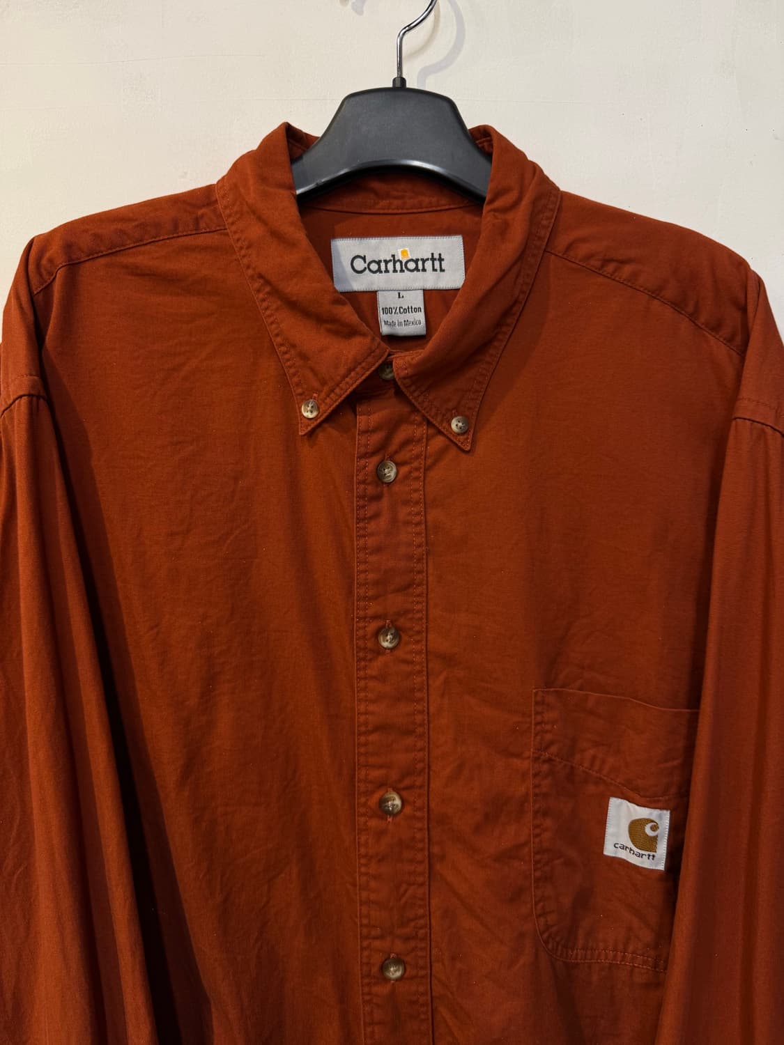 칼하트 오렌지 긴팔셔츠 상품이미지2