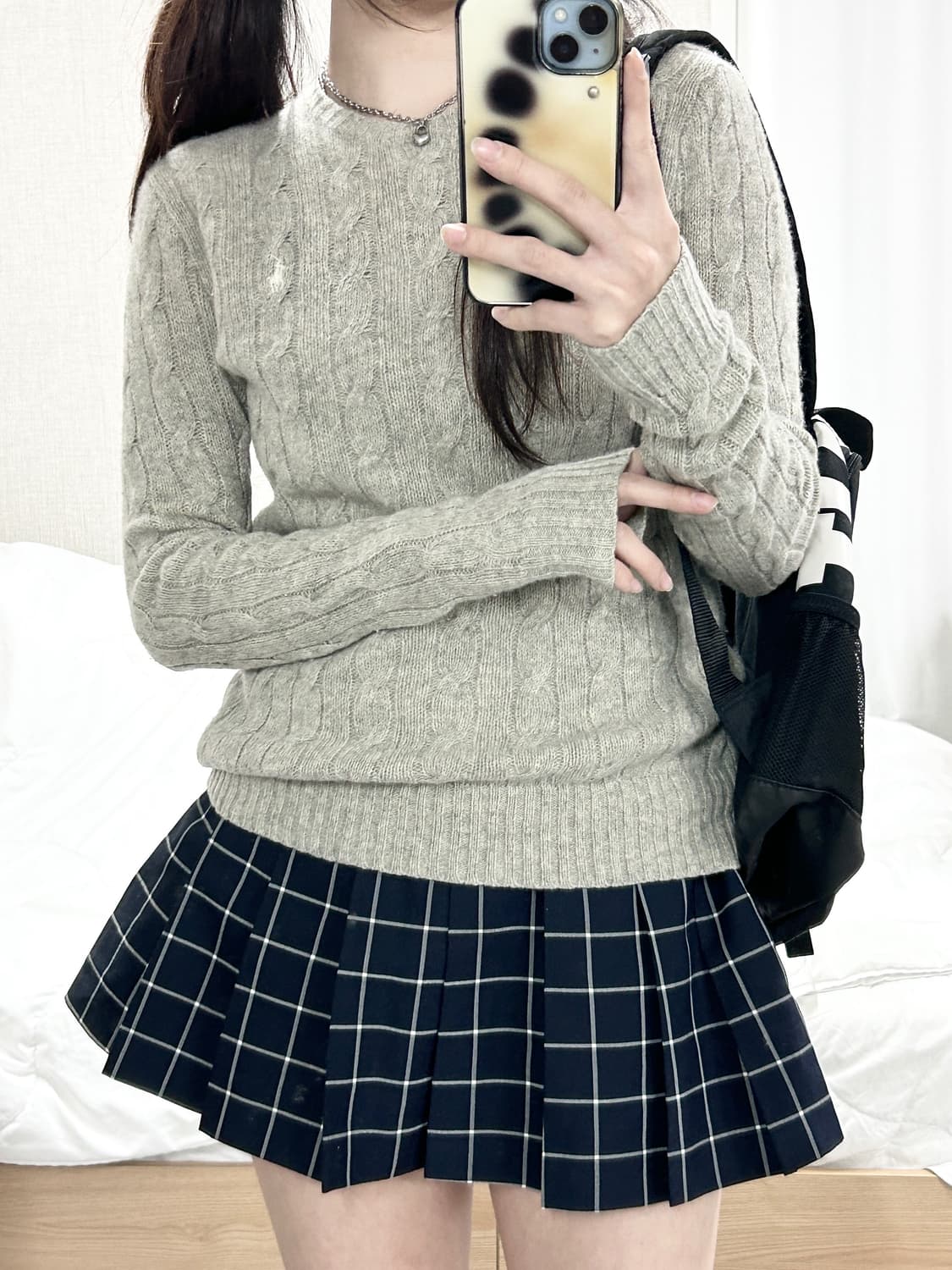 폴로 화이트포니 캐시혼방 케이블 니트 상품이미지2