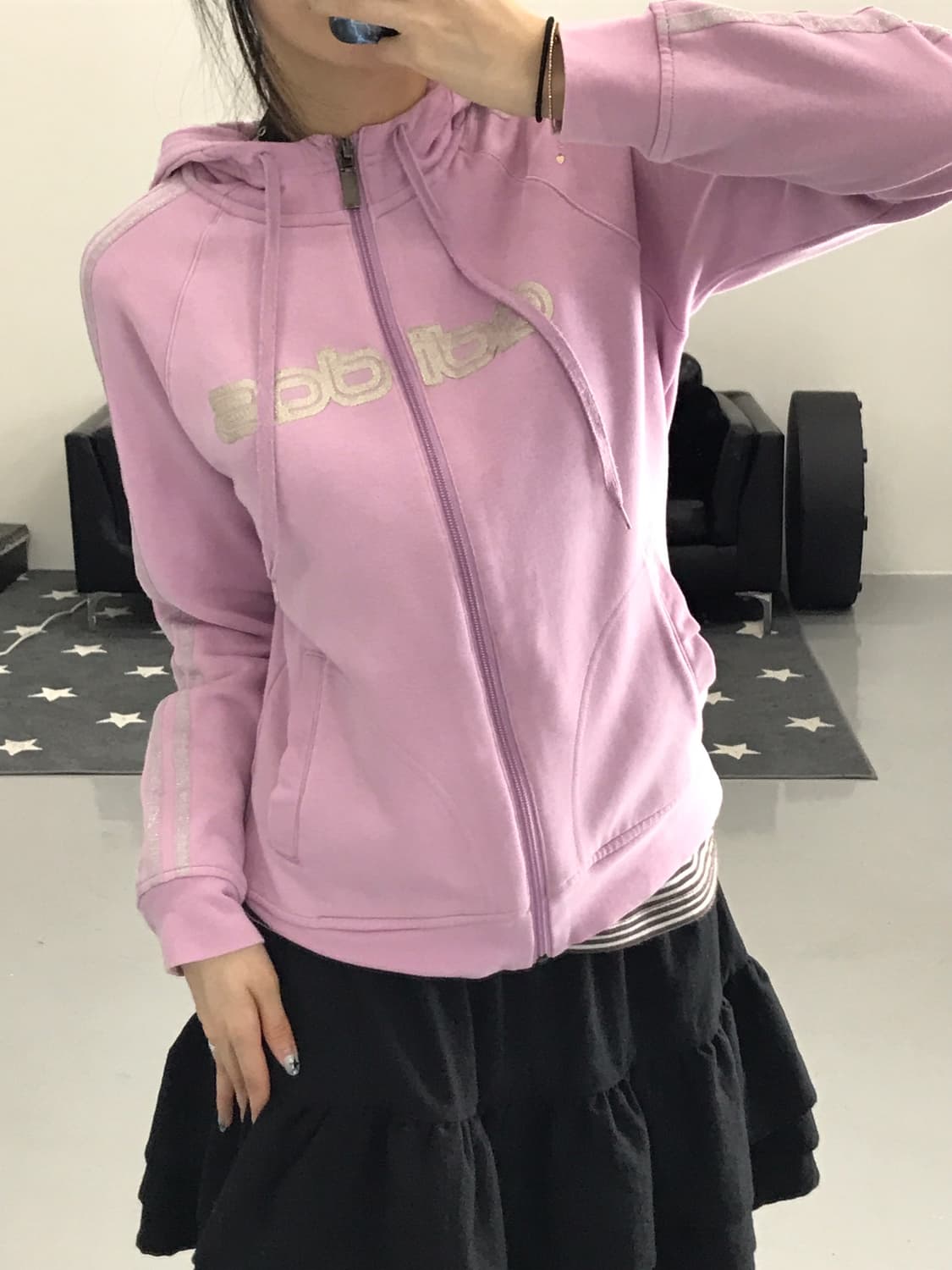 Adidas Y2k Pink Zip Up Hoodies 상품이미지1