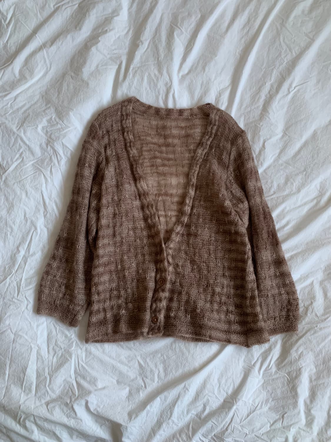 브라운 모헤어 가디건 상품이미지1