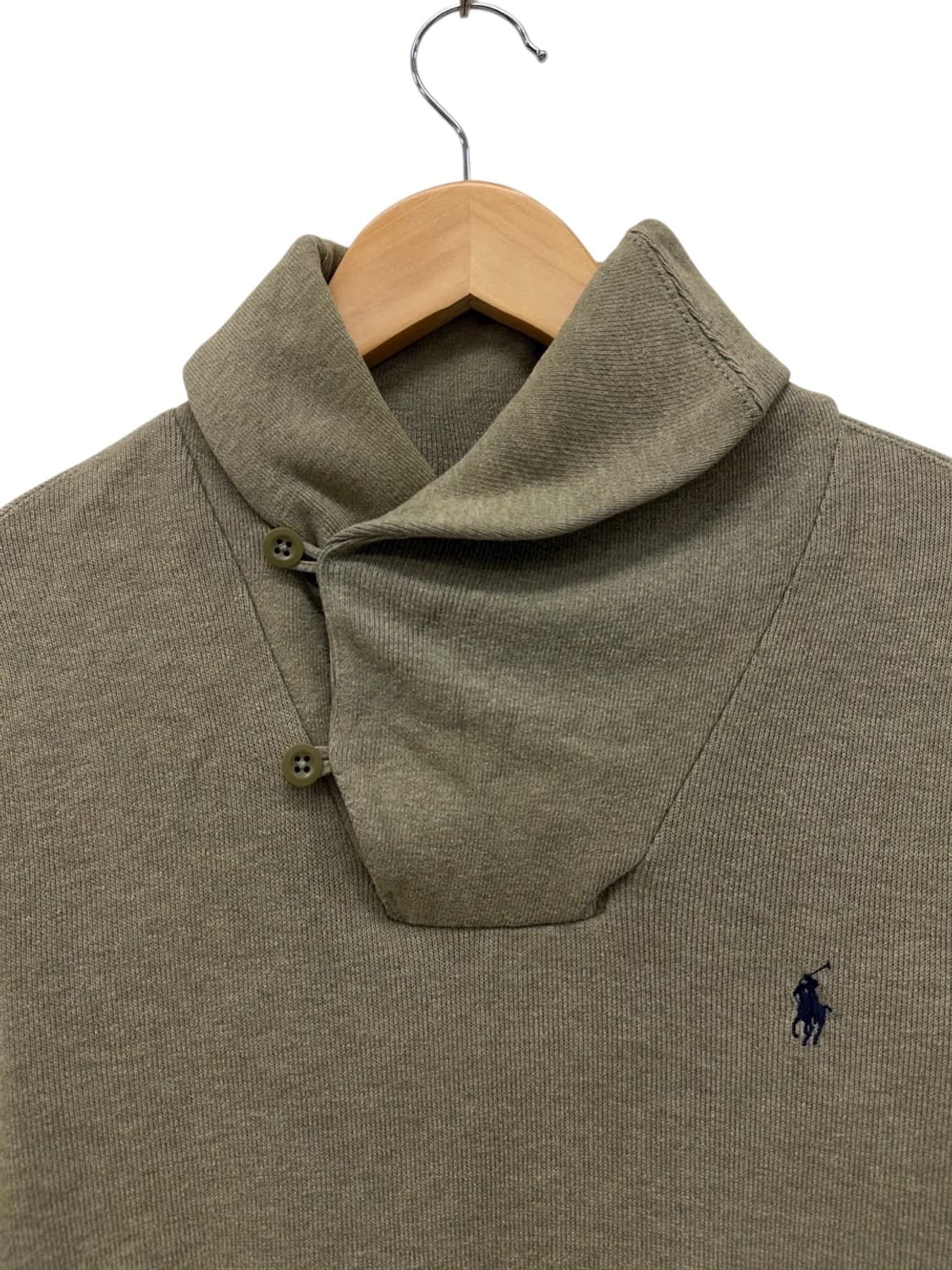 00s 폴로 숄카라 니트 올리브 (M) 상품이미지2