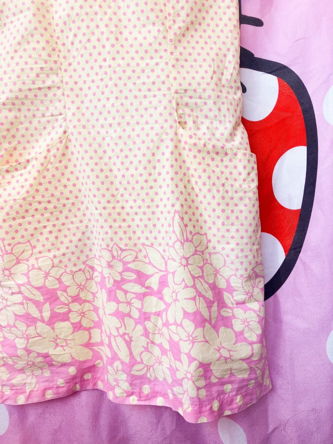 jpn 레몬핑크 도트 원피스 상품이미지3