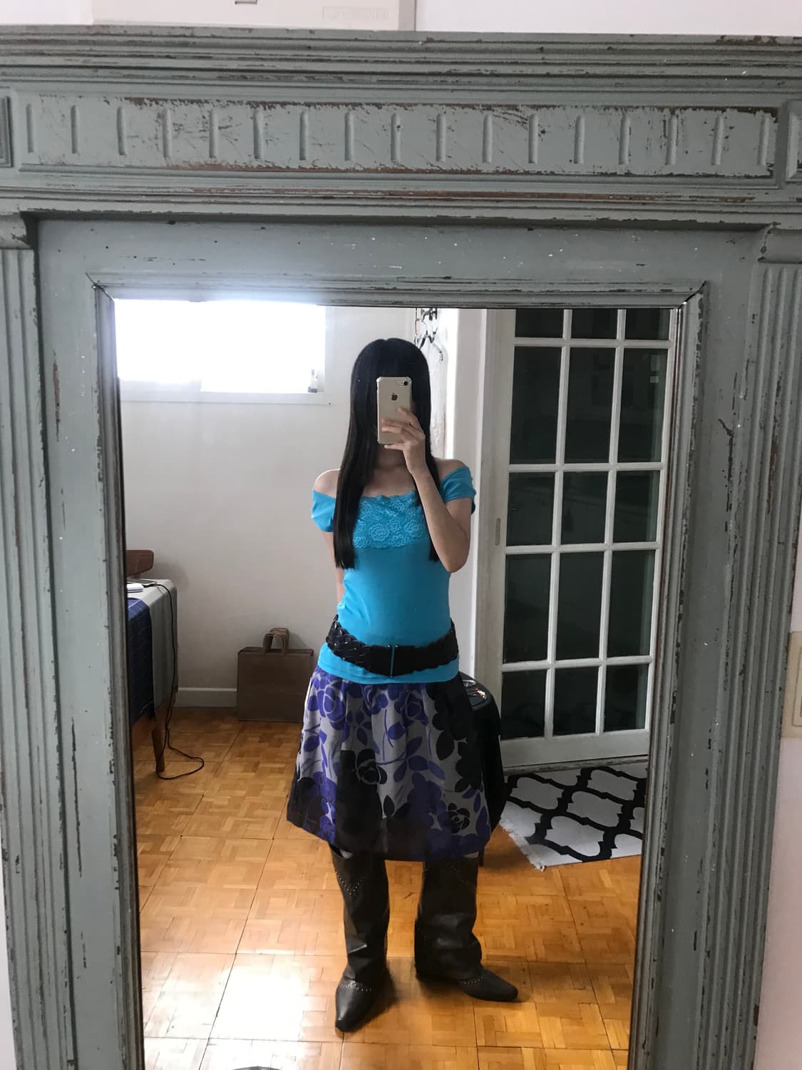 vintage pattern skirt (26inch) 상품이미지4