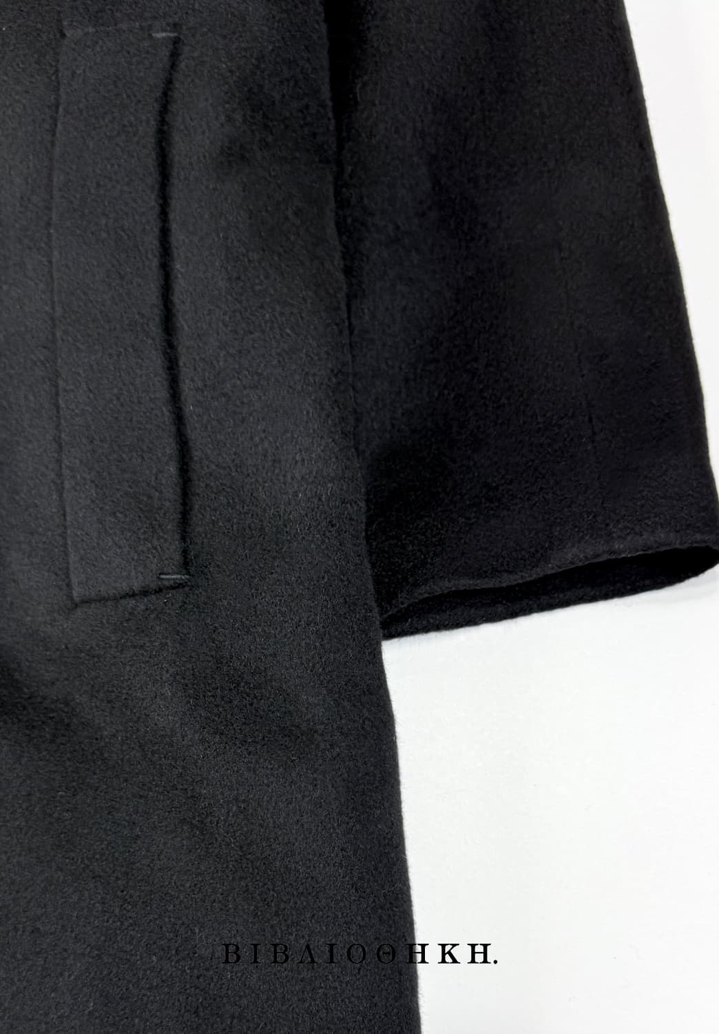 Japanese 캐시미어 검정 롱코트 상품이미지3