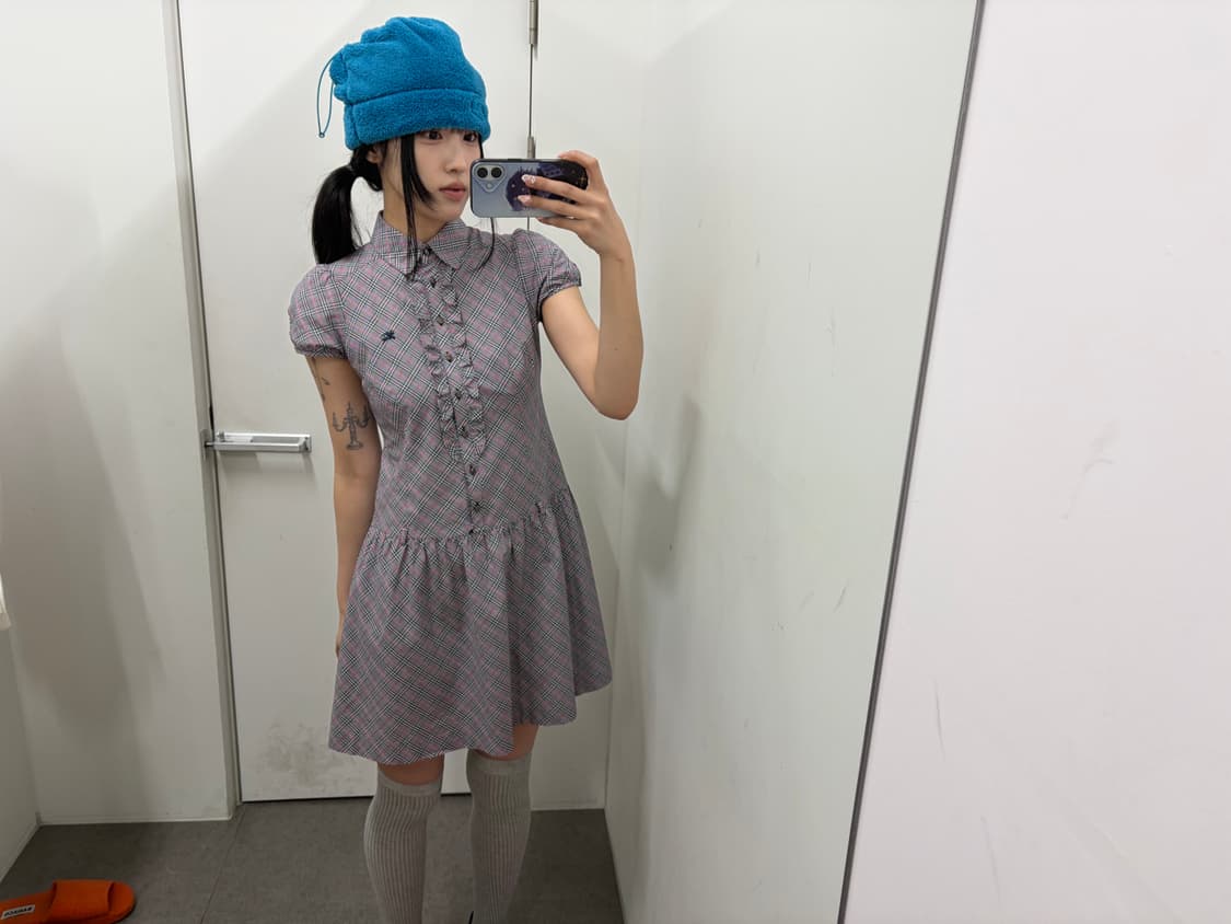 버버리 핑크체크 원피스 상품이미지5