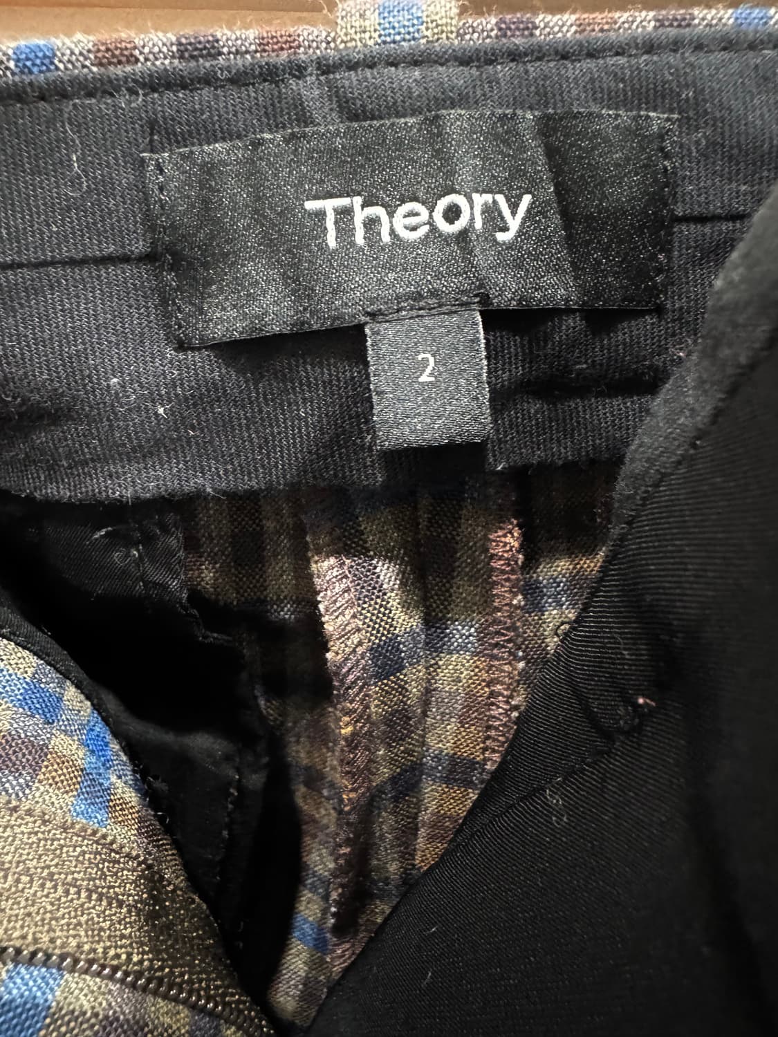 Theory 체크 여성 바지 2사이즈 상품이미지3