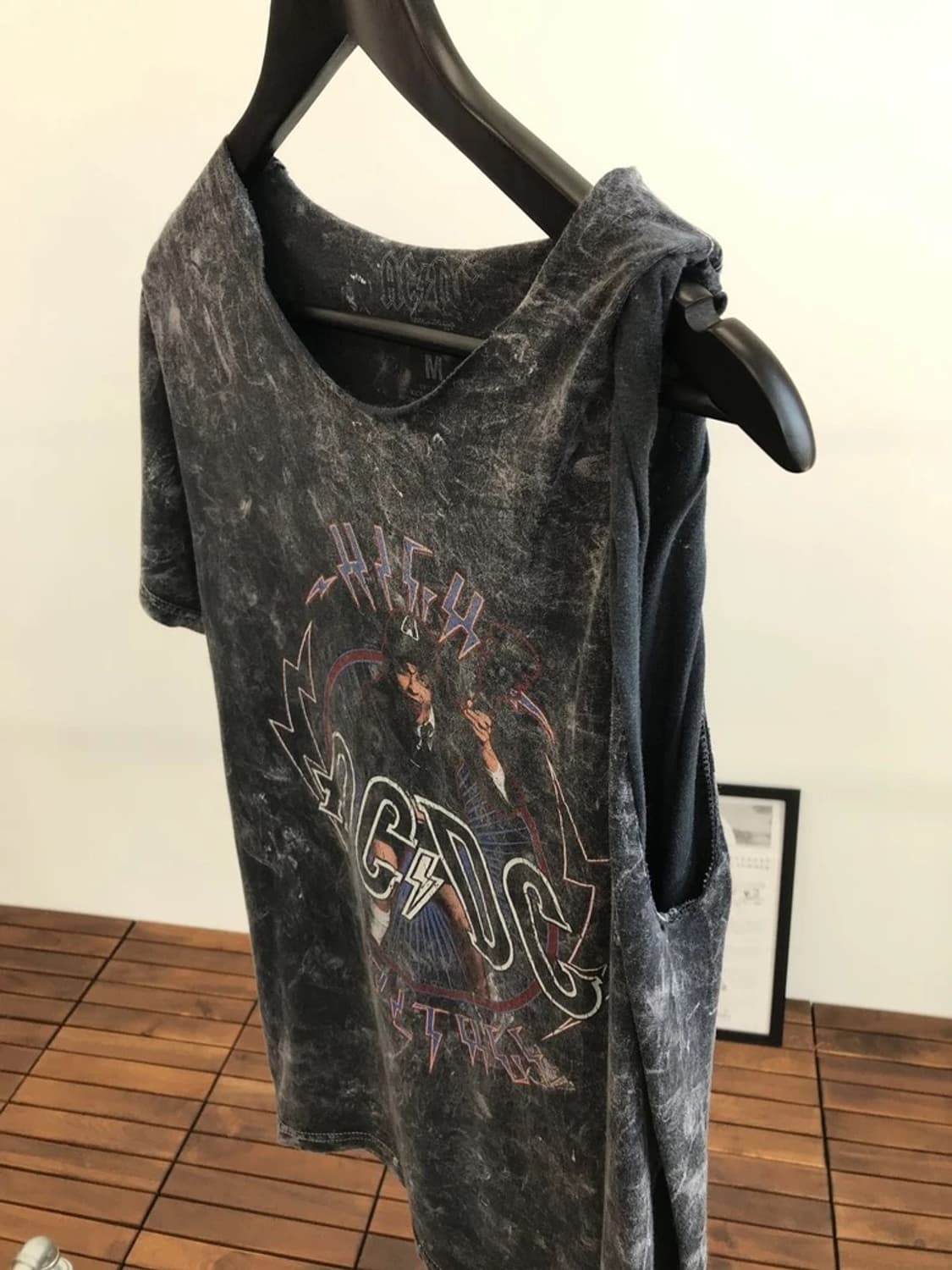 ACDC Acid Wash Graphic T-Shirt 상품이미지3