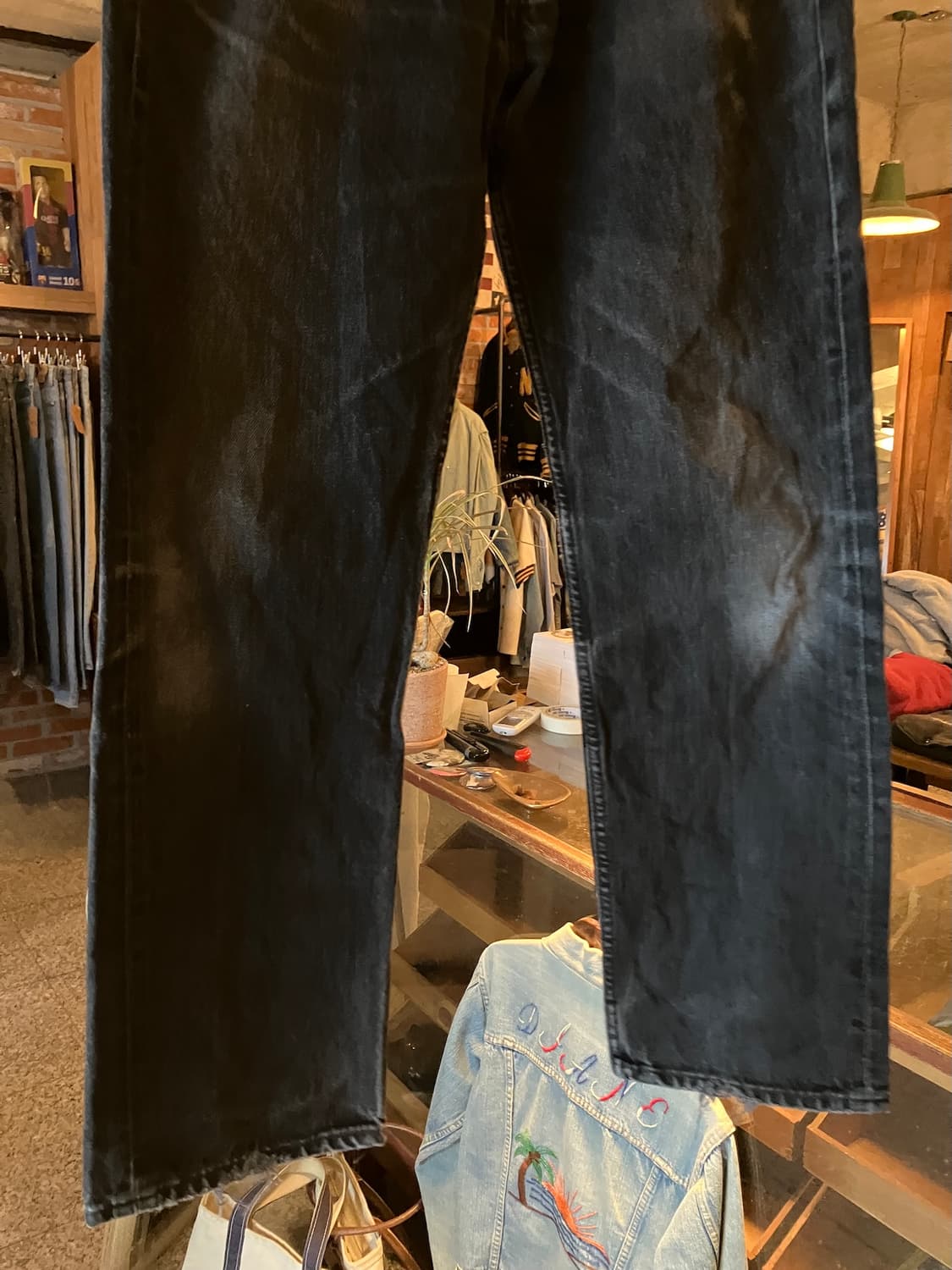 90s USA Levis 501 0660 Black Denim Pants 상품이미지4