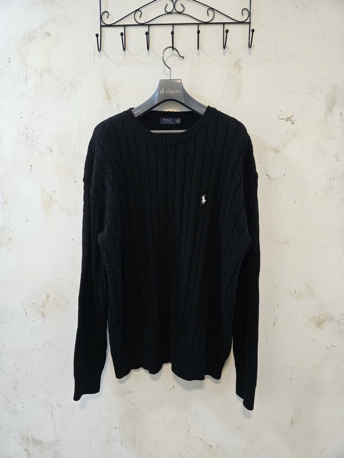 폴로 랄프로렌 꽈배기 니트 블랙 L 상품이미지1