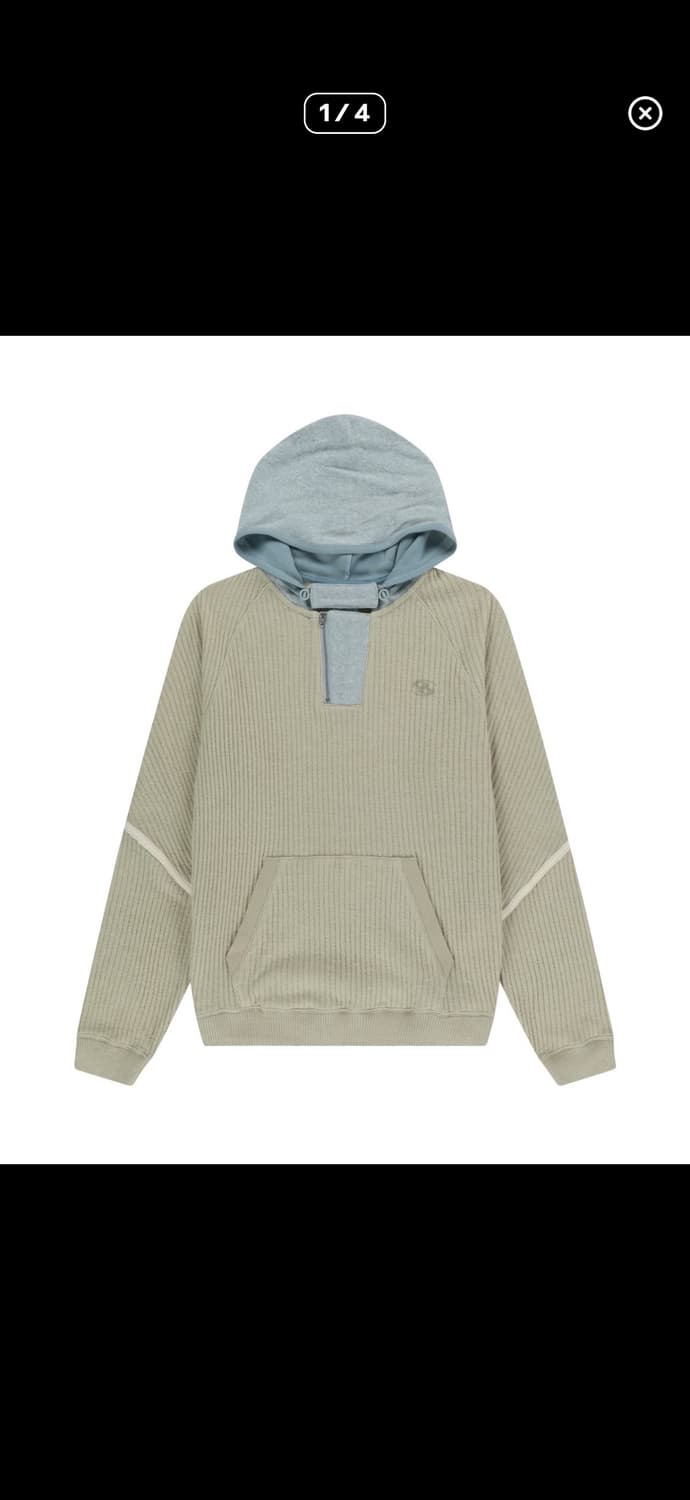산산기어 RIBBED HOODIE KNIT [BEIGE] 상품이미지1