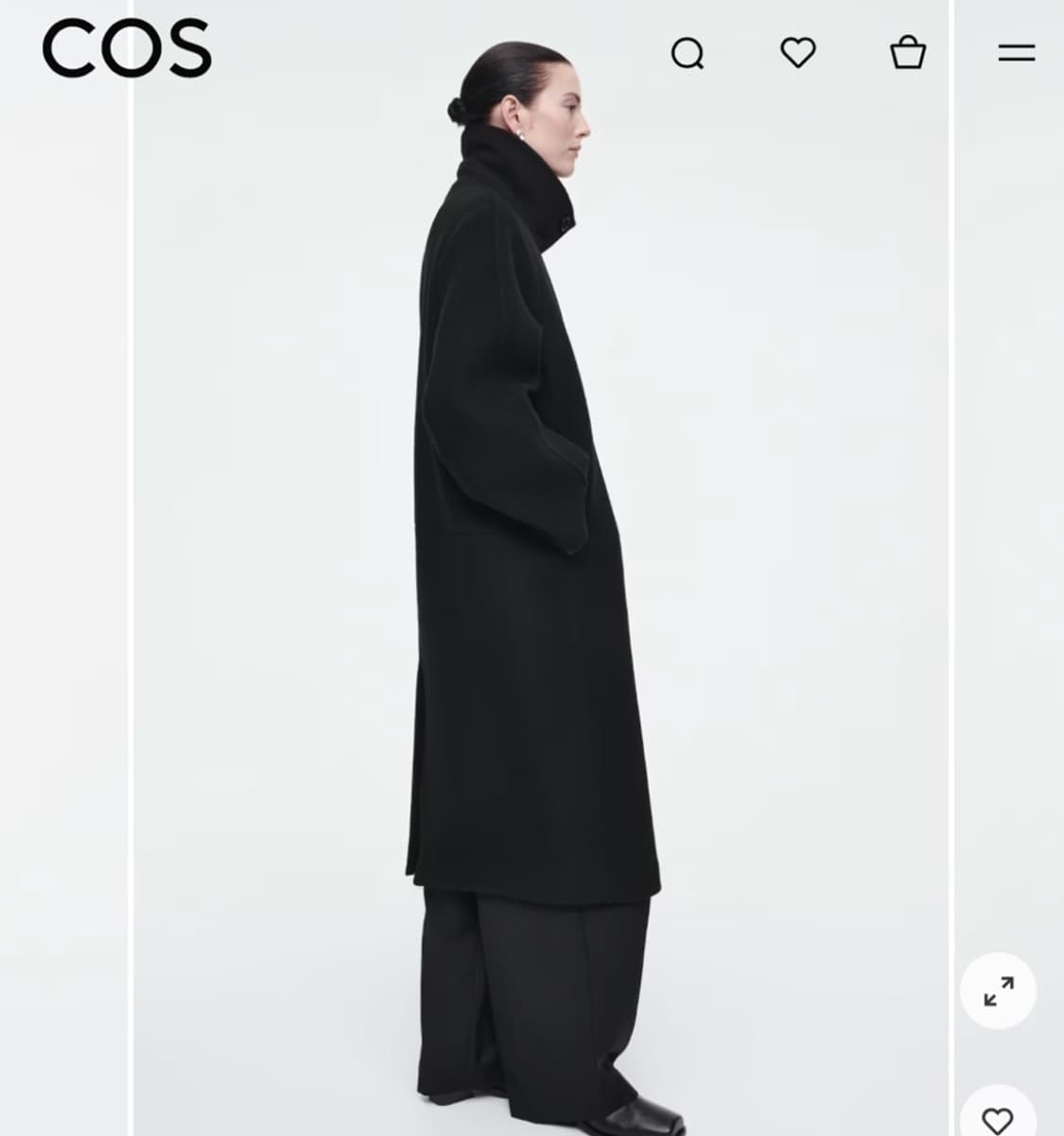 코스 오버사이즈드 더블 브레스드 울 코트 상품이미지3