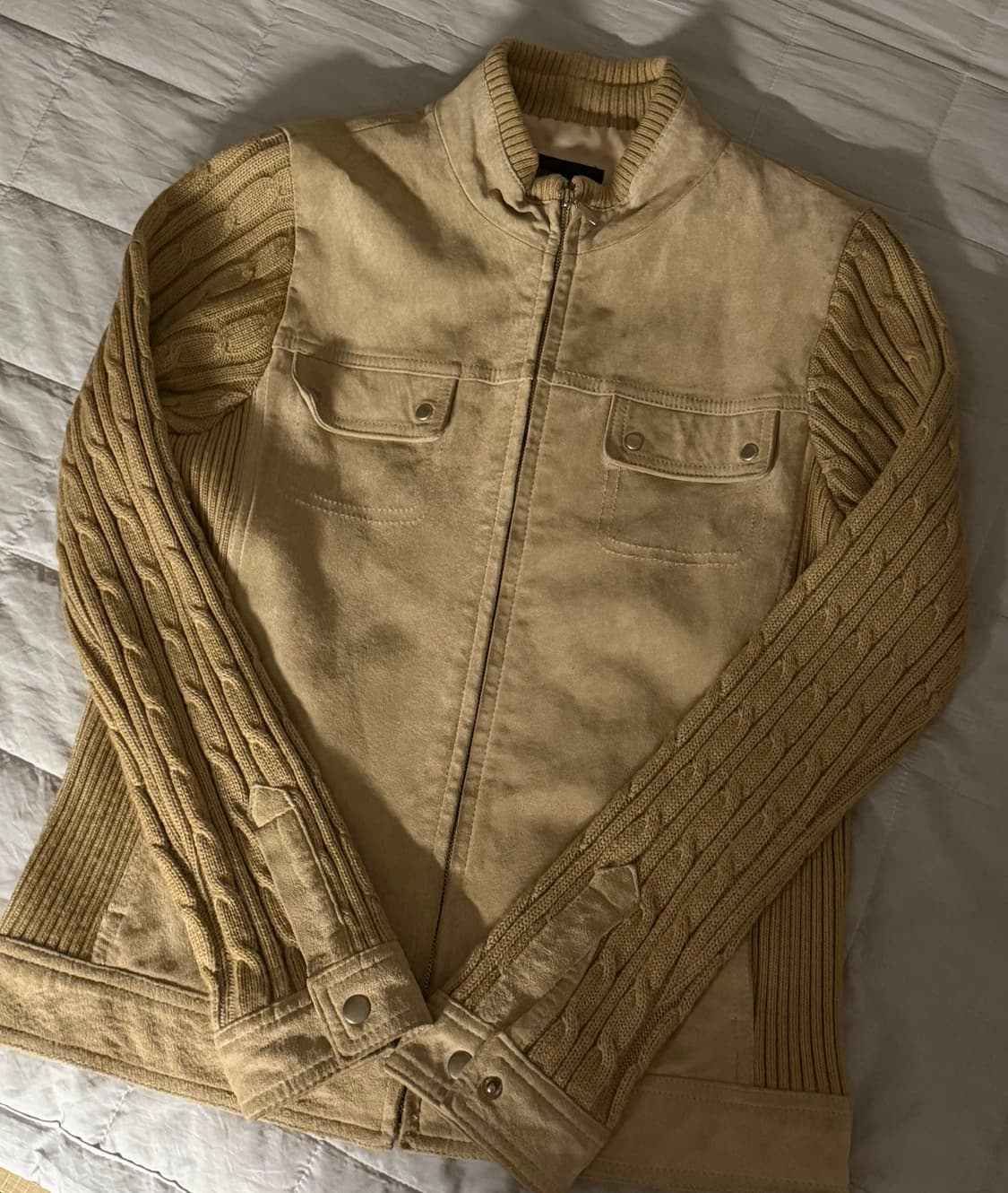 빈티지 CEAT-TOUT 스웨이드 니트 자켓 상품이미지1