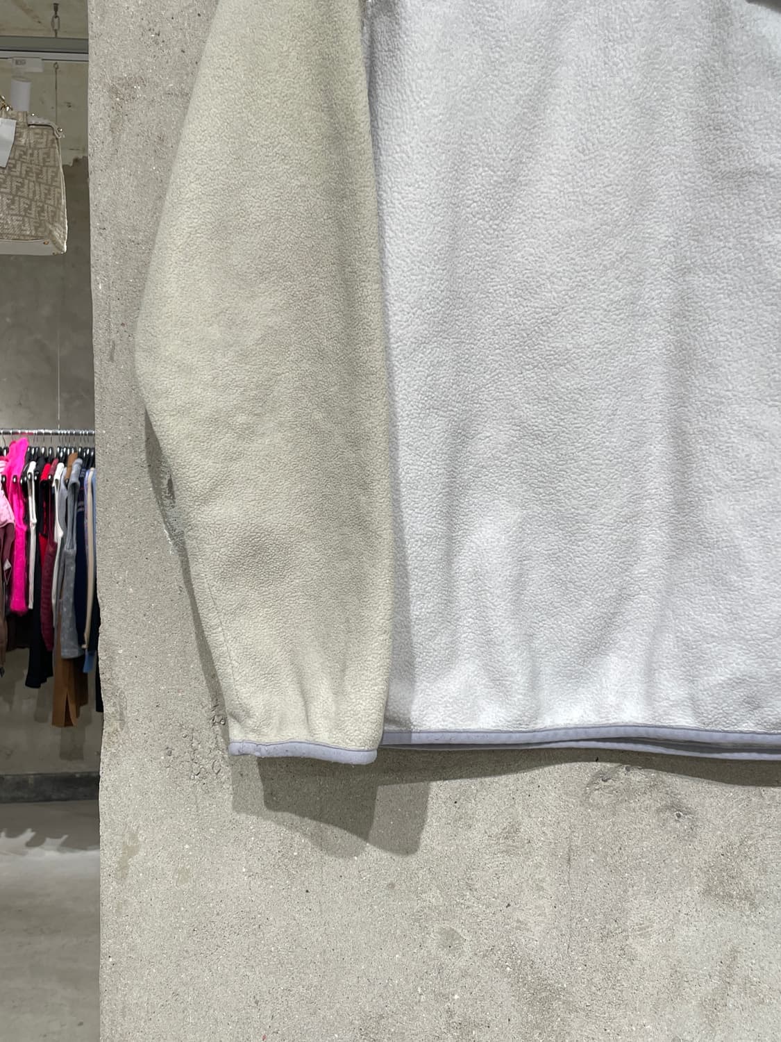 파타고니아 우먼 베이지 앤 화이트 스냅-T 플리스 상품이미지4