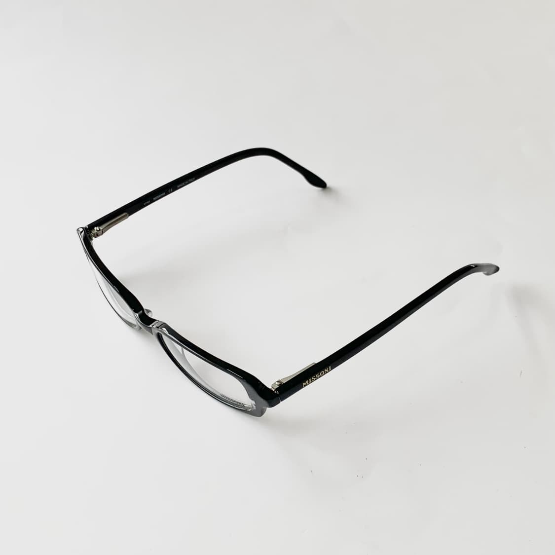 854 미쏘니 데드스탁 빈티지 슬림 사각 블랙 뿔테 남녀공용 픽키안경 상품이미지4