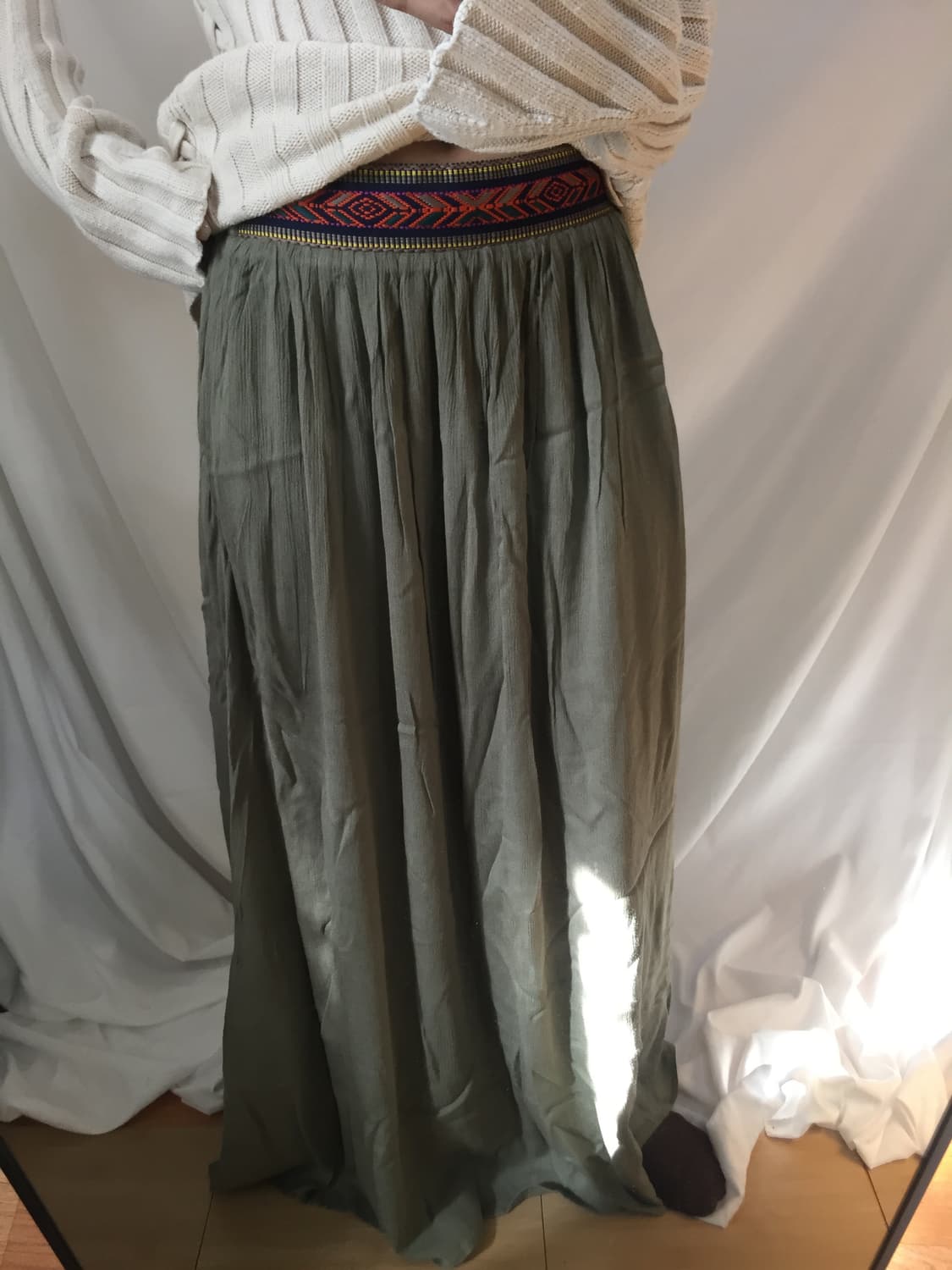 보헤미안 포인트 롱스커트 상품이미지7