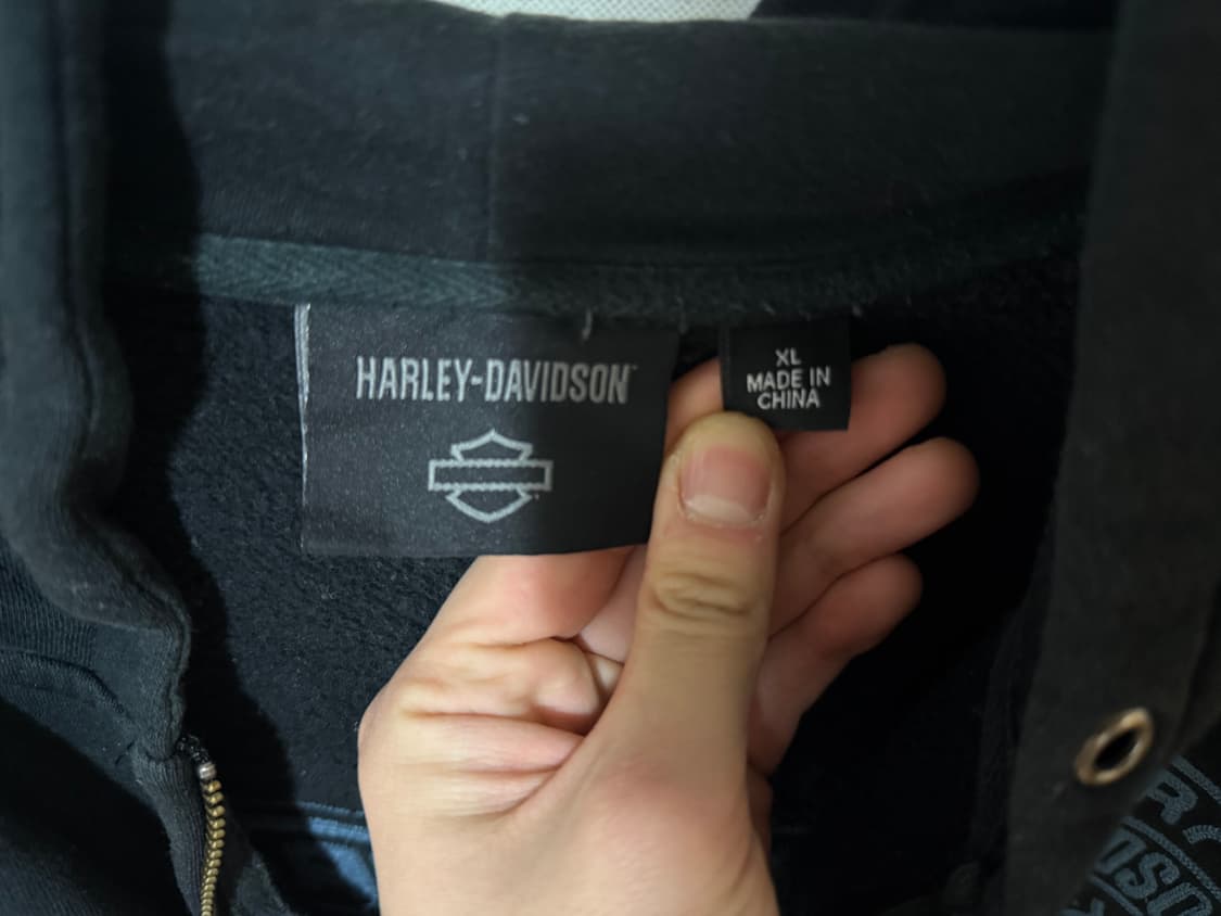 XL) 빈티지 할리데이비슨 후드집업 롱슬리브 반팔 상품이미지5