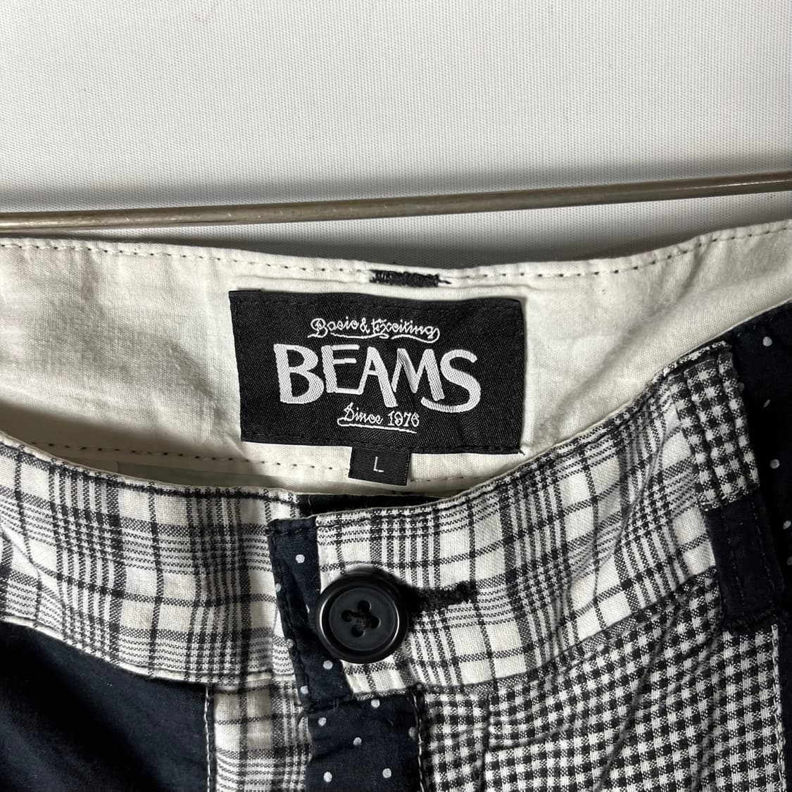 [Beams] 빔즈 마드라스 패치워크 쇼츠 상품이미지5