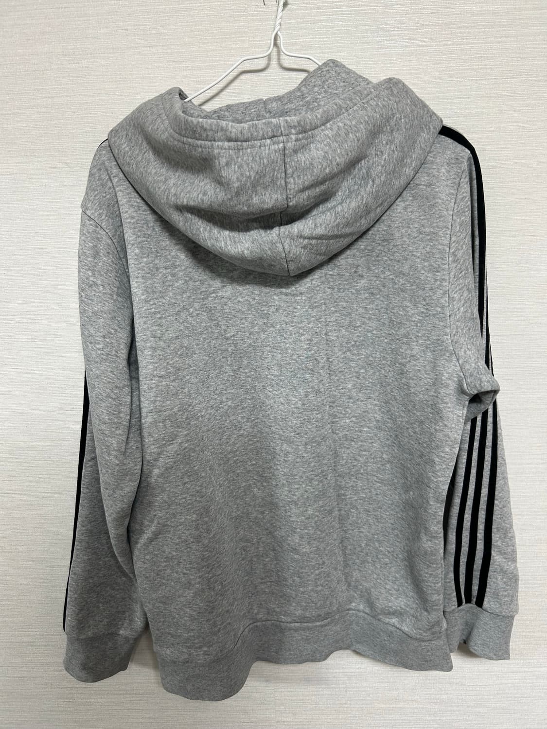 아디다스 그레이 기모 후드티 상품이미지2