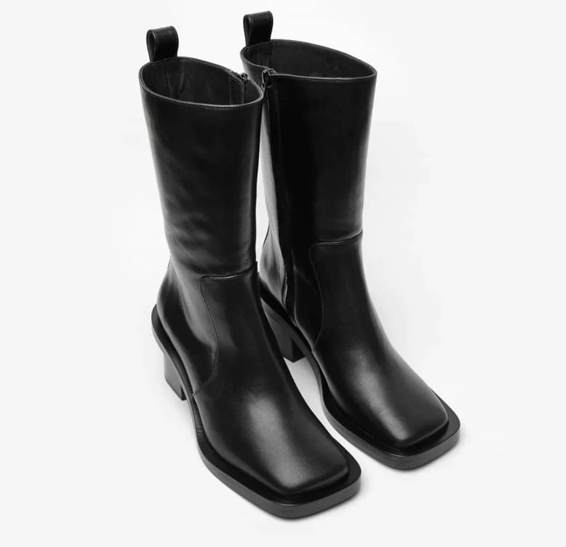 스튜디오니콜슨 스퀘어토 레더 부츠 상품이미지2