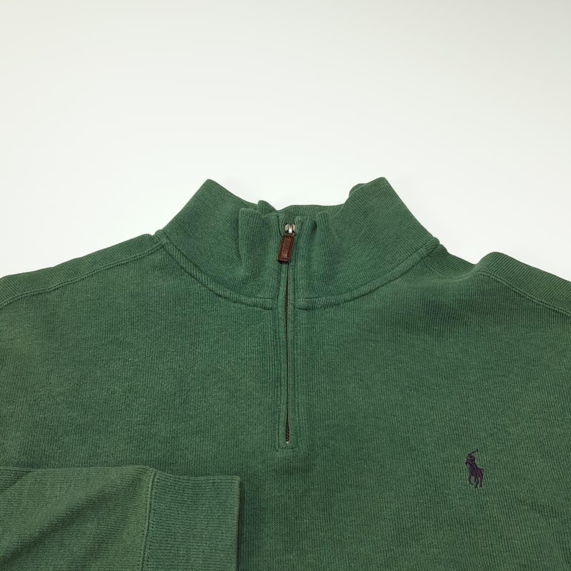 CN856 2XL 폴로 랄프로렌 옐로우그린 하프집업 긴팔 니트 스웨터 상품이미지3