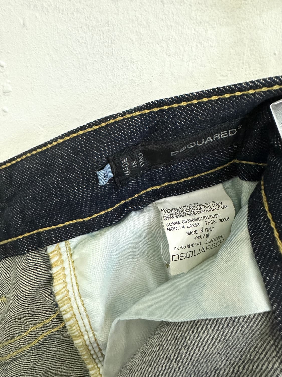 디스퀘어드 2000s 플라워 바이커 새깅진 상품이미지6