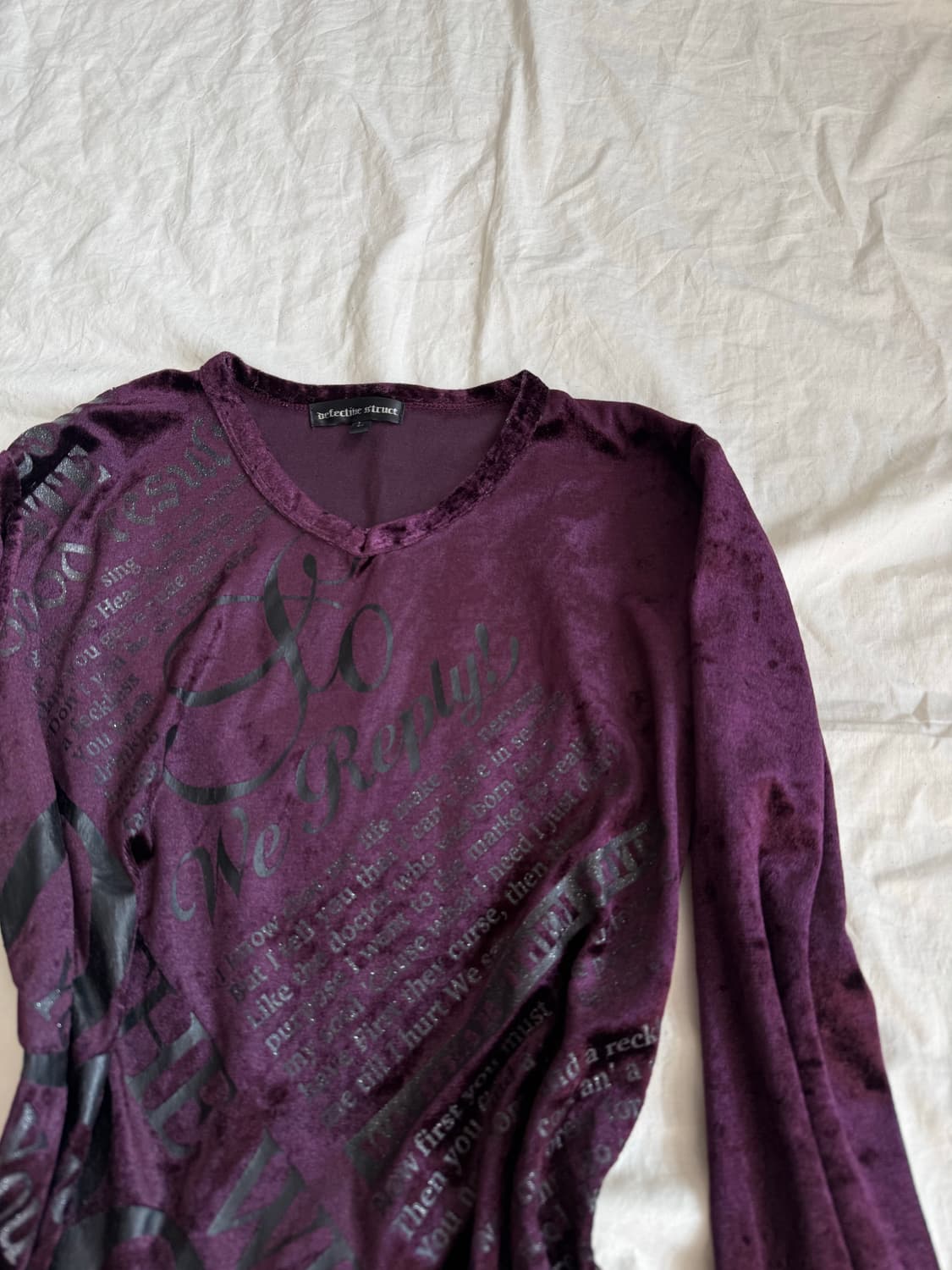 퍼플 벨벳 펑크 락시크 롱 슬리브 상품이미지3