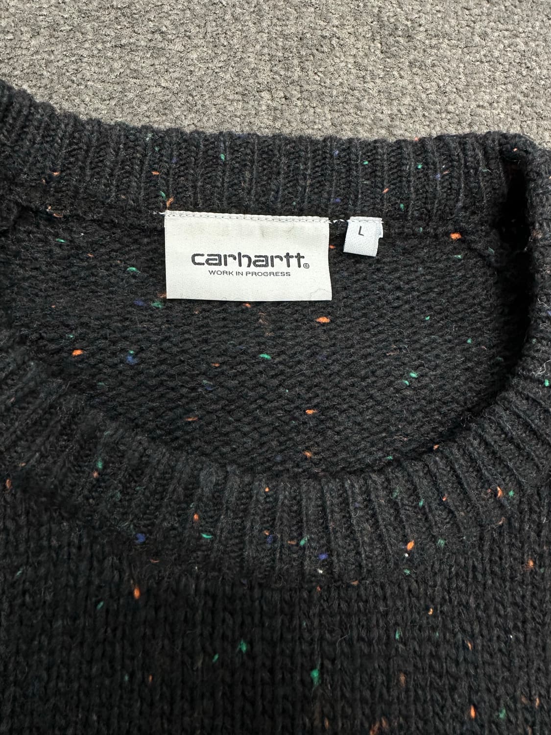 칼하트 앵글리스틱 스웨터 블랙 L 상품이미지3