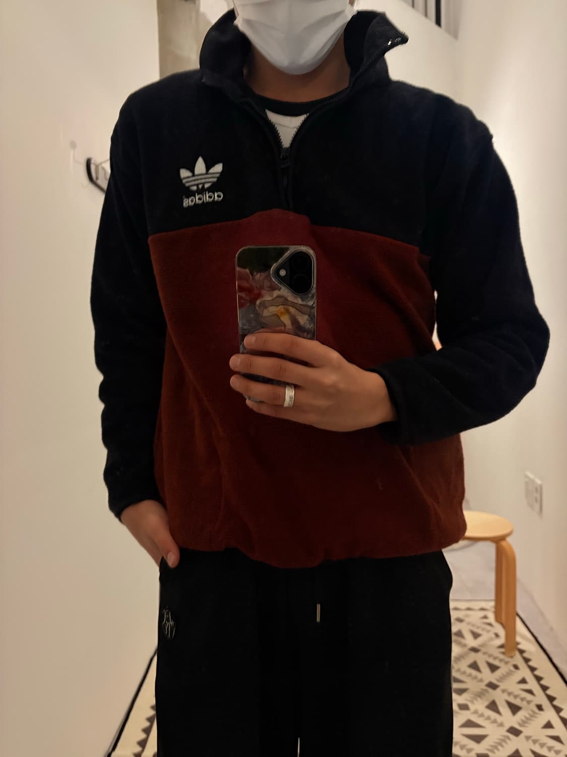 90’s Adidas half fleece  상품이미지4