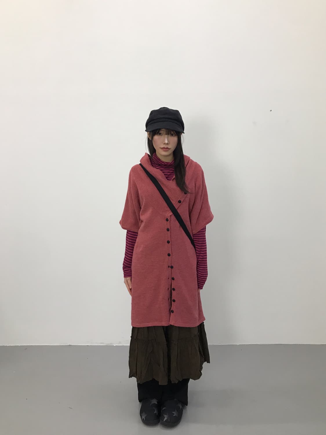 Jpn Asymmetric Button Knit Cardigans 상품이미지2