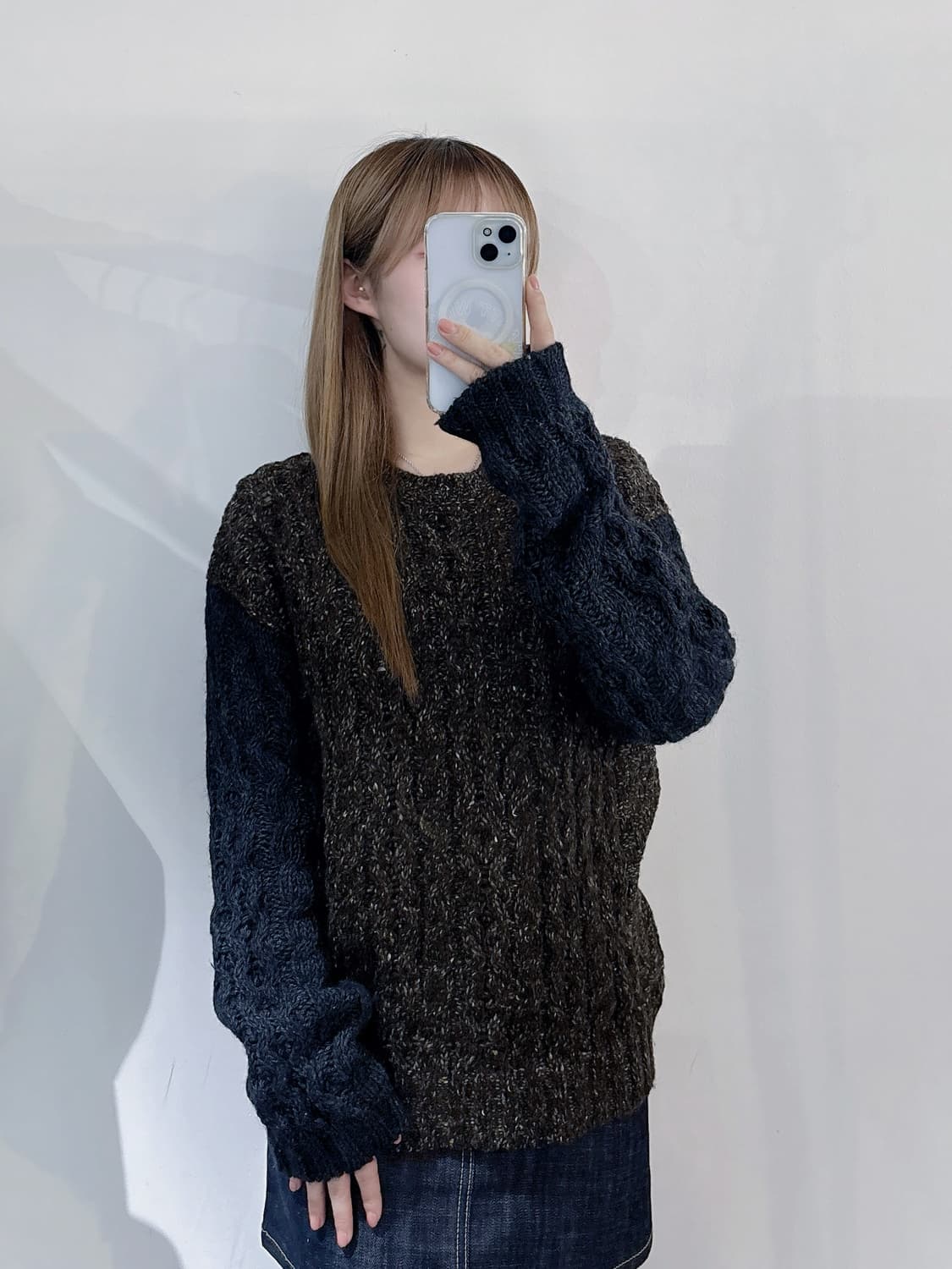 디젤 배색 니트 상품이미지1