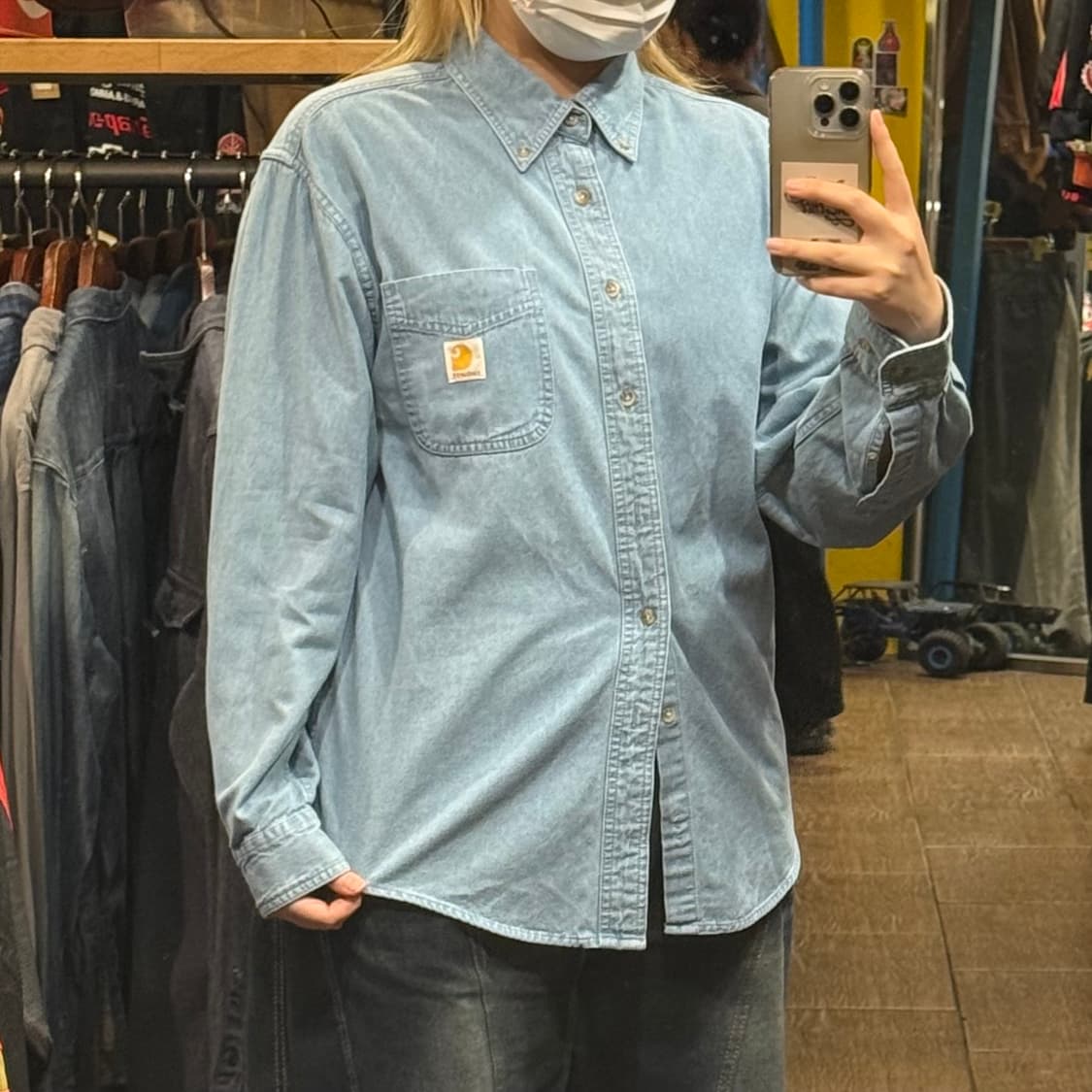 [HI] 칼하트 긴팔 데님셔츠 스카이 블루  상품이미지3