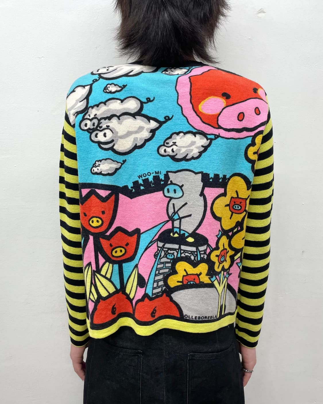 yellow stripe pig knitwear  상품이미지3