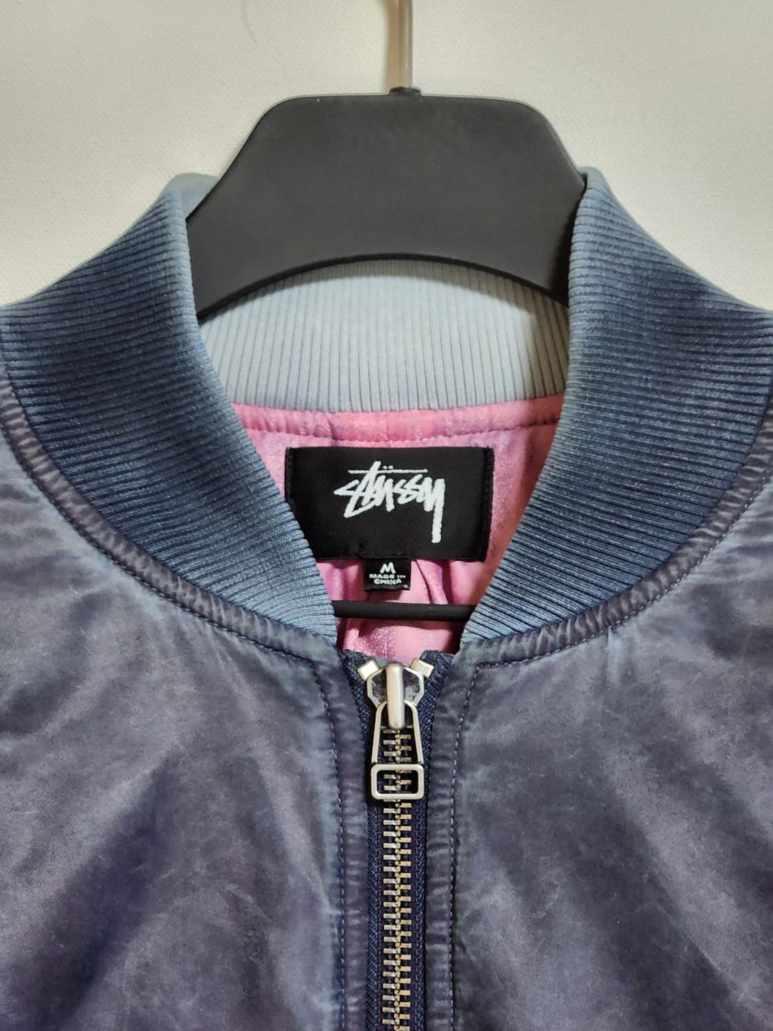 스투시 다이드 나일론 봄버 네이비 상품이미지2