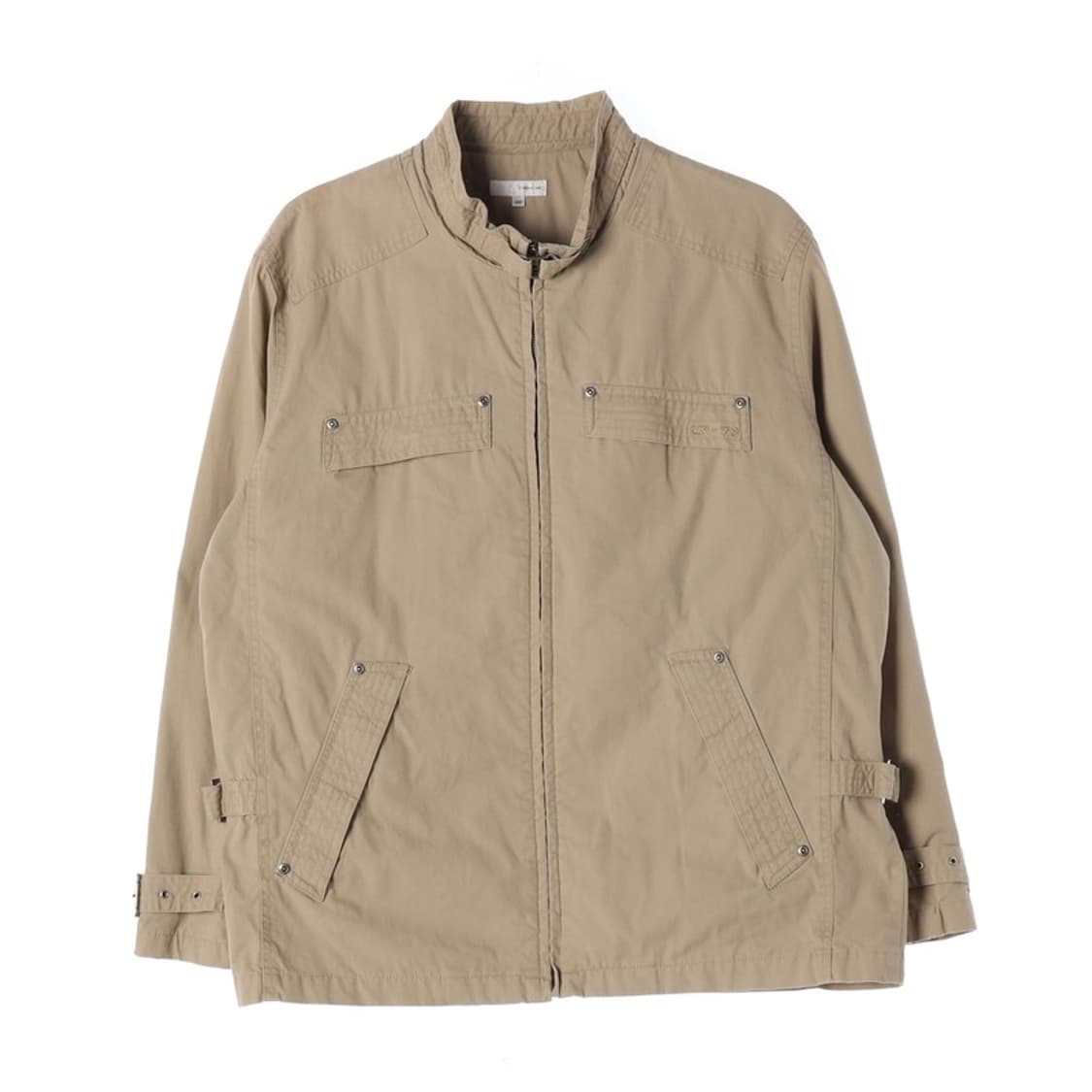 CRENCIA 베이지 워크 웨어 코튼 집업 자켓 L 상품이미지1