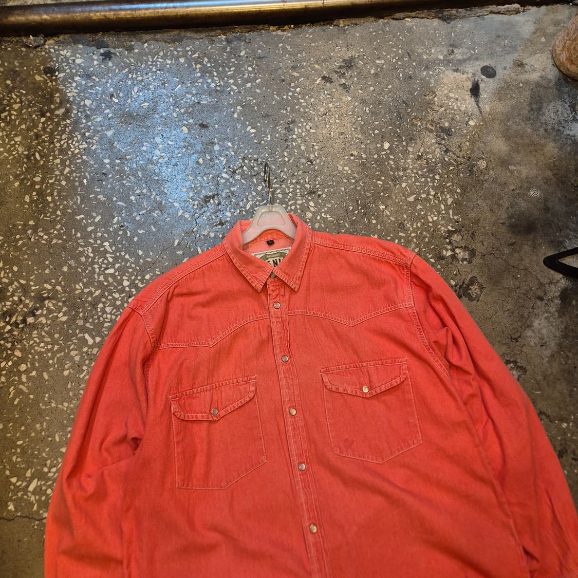 L~XL 피그먼트워싱 웨스턴 데님셔츠  상품이미지6